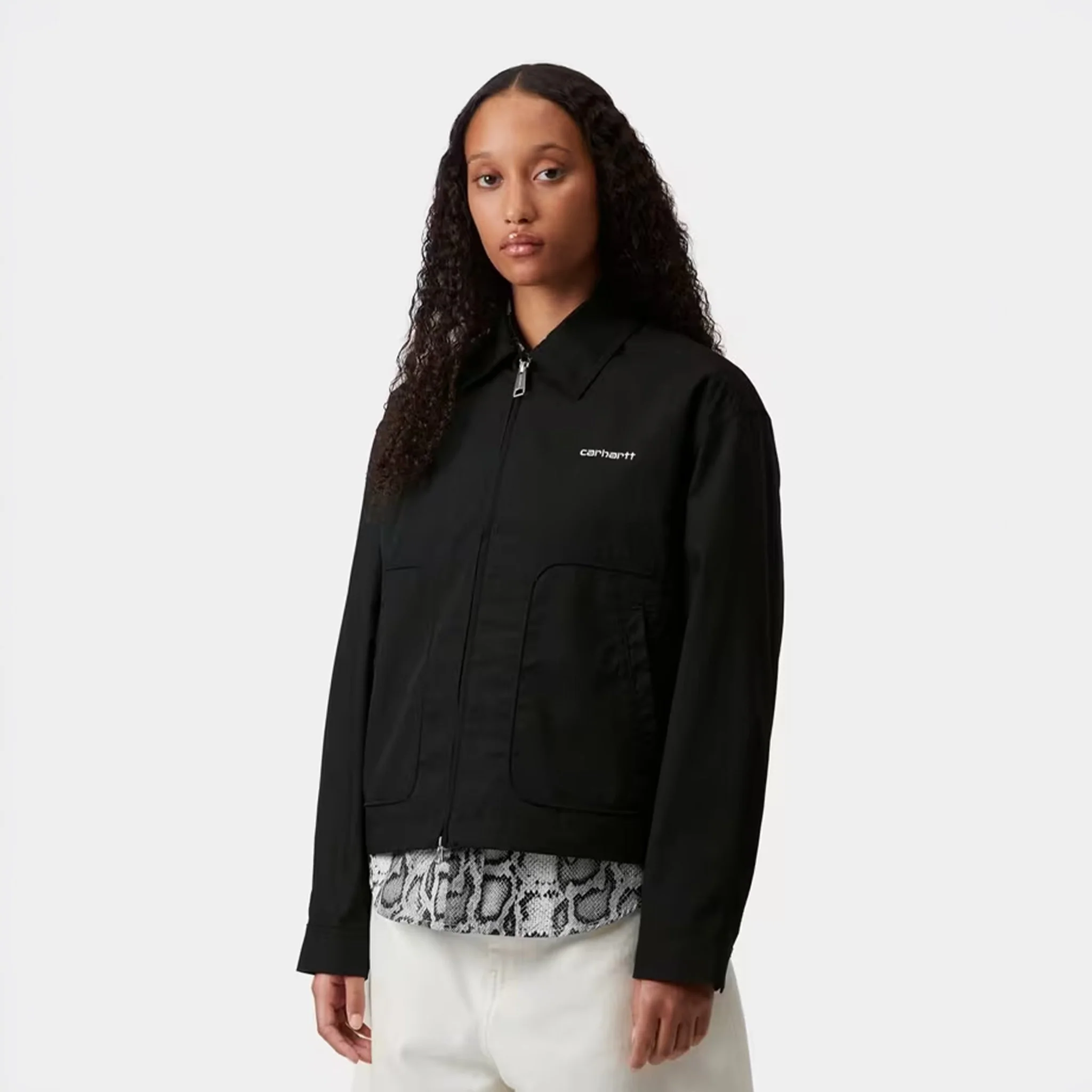 Carhartt WIP Womens Postal Jacket Black / Wax - Image 3