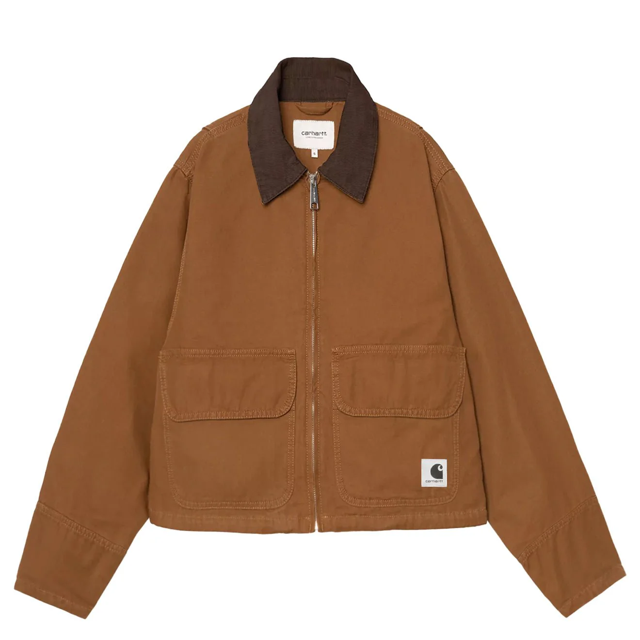 Carhartt WIP Womens Prescott Jacket Hamilton Brown / Tobacco Garment Dyed