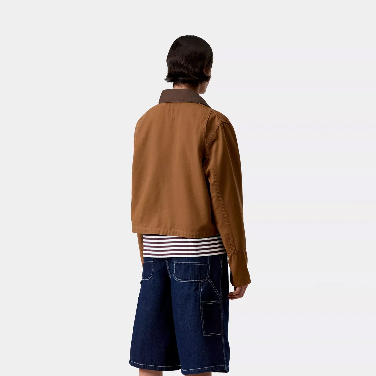 Carhartt WIP Womens Prescott Jacket Hamilton Brown / Tobacco Garment Dyed - Image 3