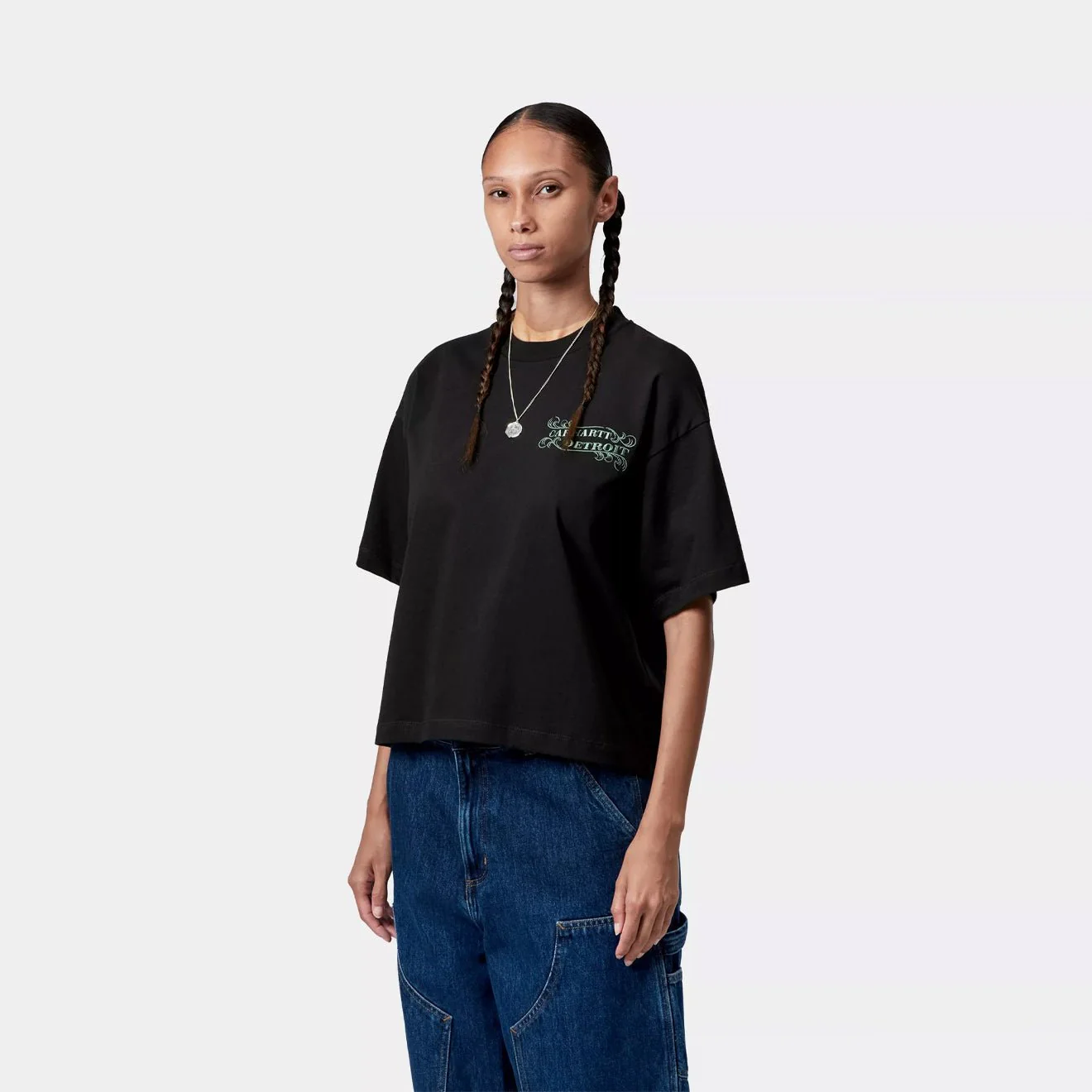Carhartt WIP Womens S/S 3 One 3 T-Shirt Black - Image 3