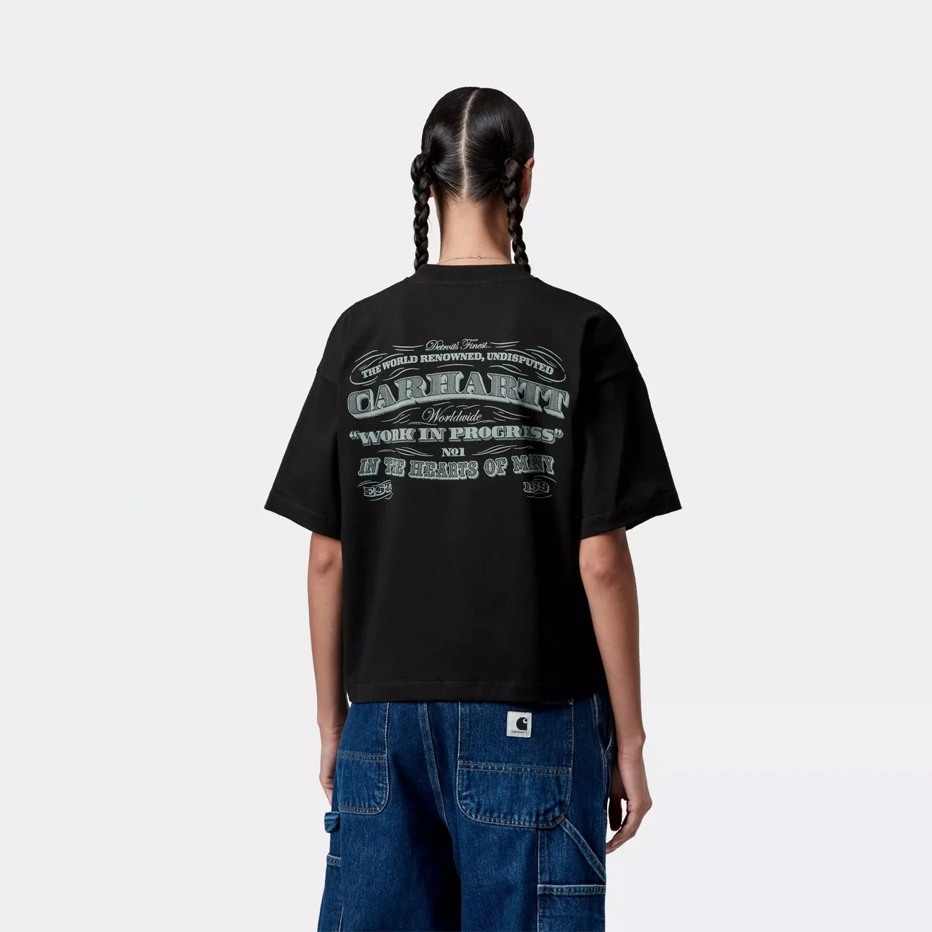 Carhartt WIP Womens S/S 3 One 3 T-Shirt Black - Image 4