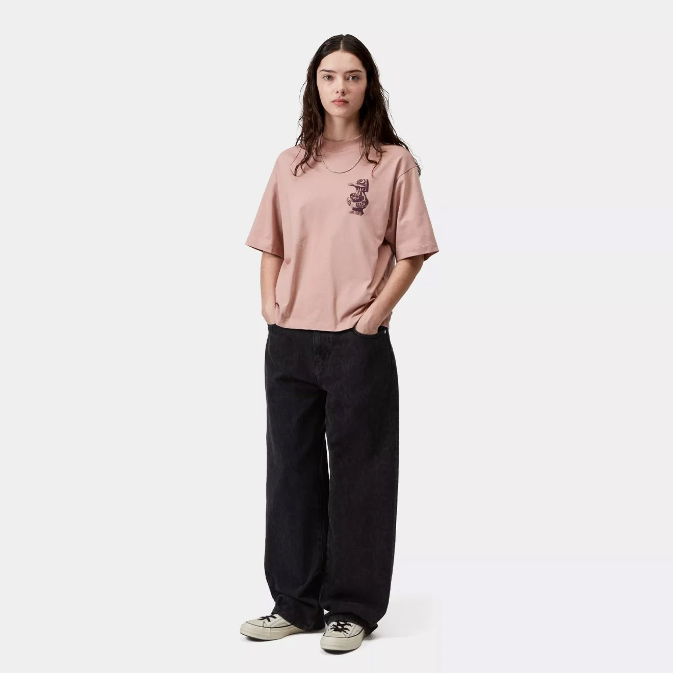 Carhartt WIP Womens S/S Forma T-Shirt Gentle Pink - Image 3