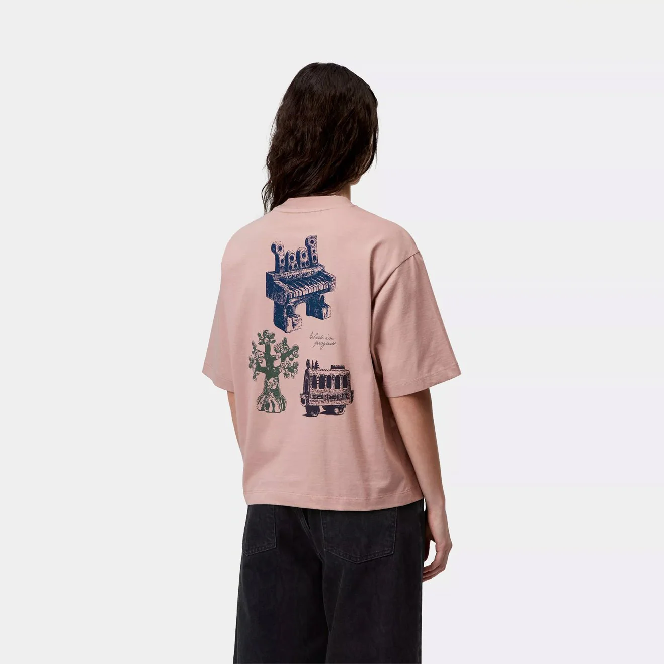 Carhartt WIP Womens S/S Forma T-Shirt Gentle Pink - Image 5