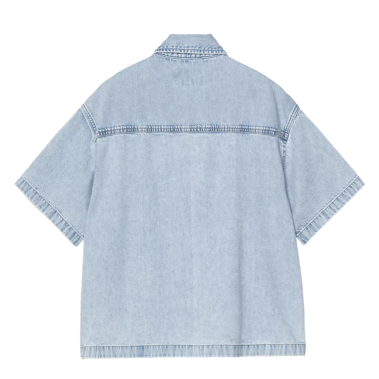 Carhartt WIP Womens S/S Lovilia Shirt Blue Stone Bleached - Image 2