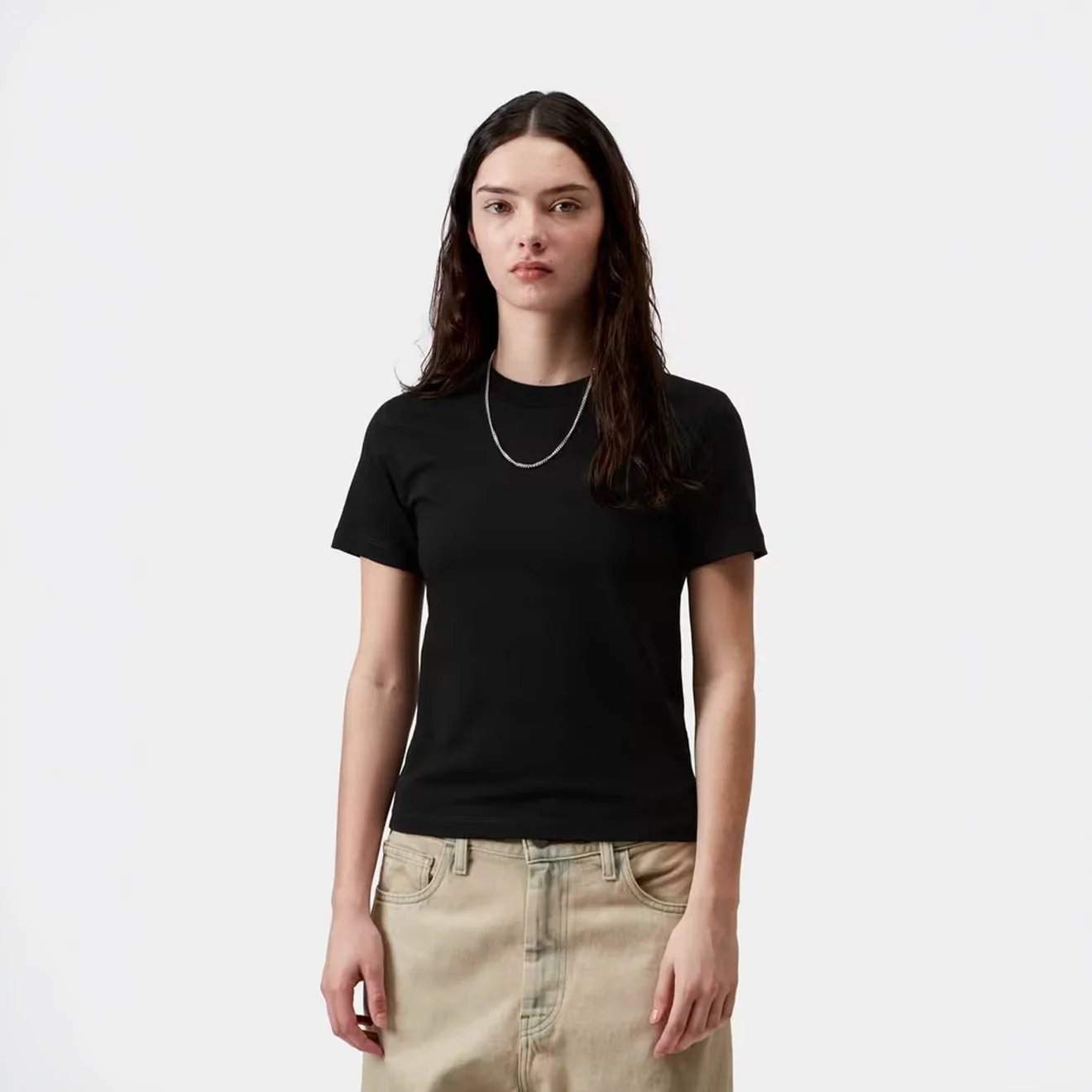 Carhartt WIP Womens S/S Luca T-Shirt Black - Image 3