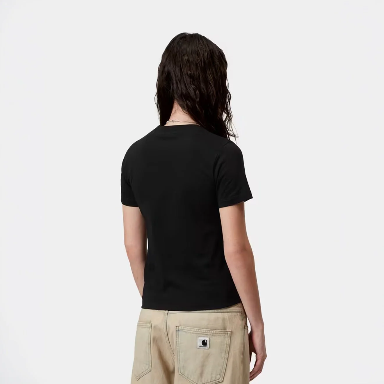 Carhartt WIP Womens S/S Luca T-Shirt Black - Image 4