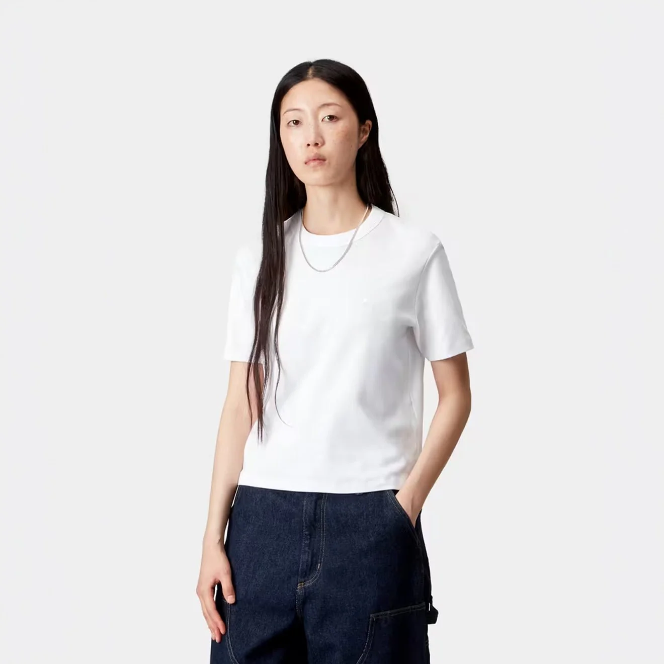 Carhartt WIP Womens S/S Luca T-Shirt White - Image 3