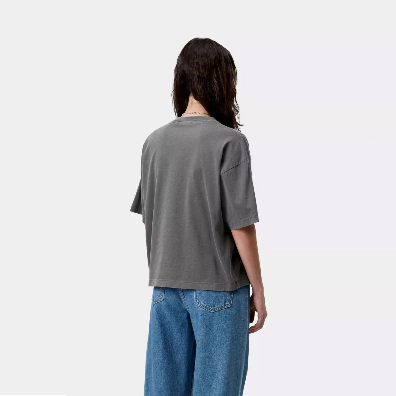 Carhartt WIP Womens S/S Nelson T-Shirt Black Garment Dyed - Image 4