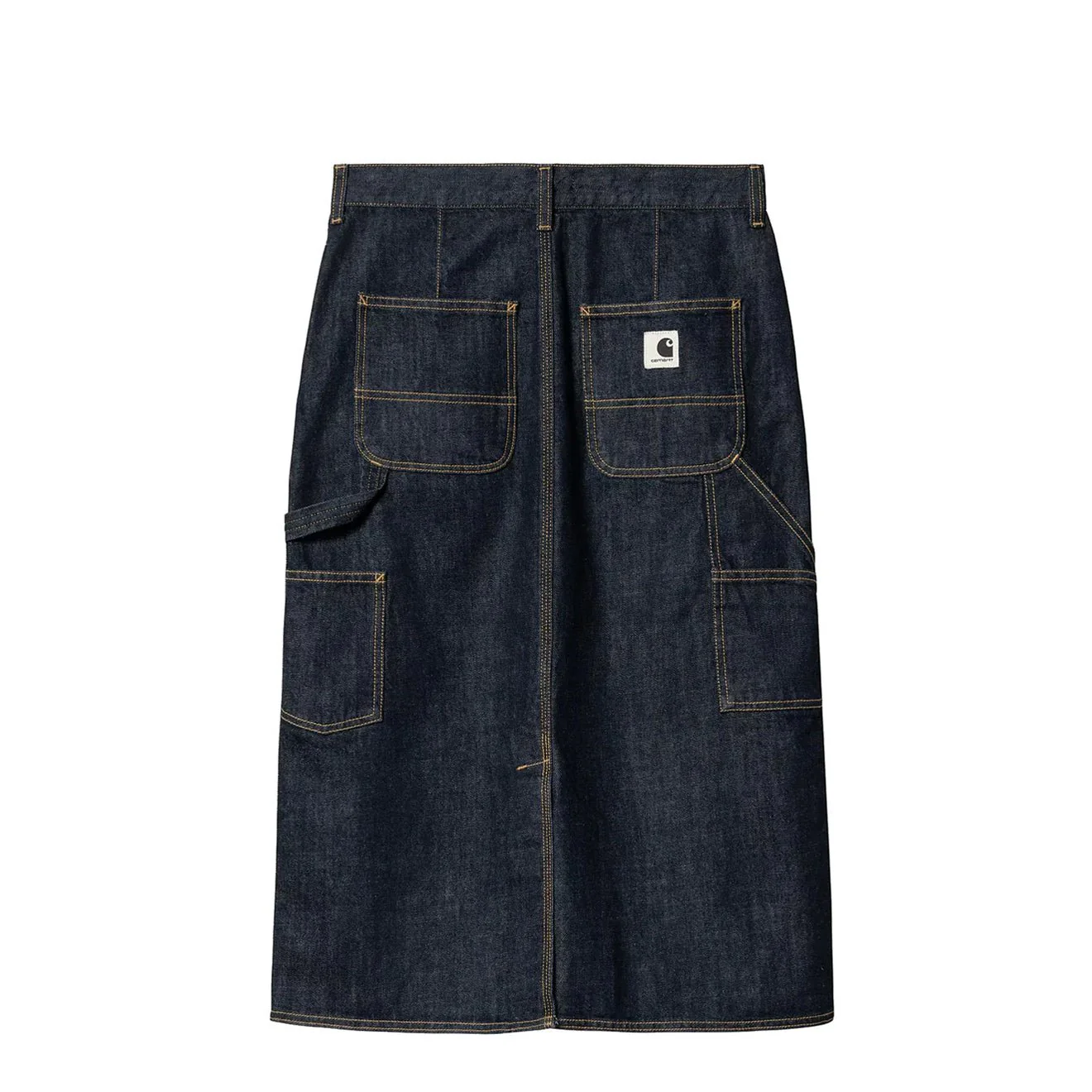 Carhartt WIP Womens Single Knee Skirt Blue Rinsed - Image 2