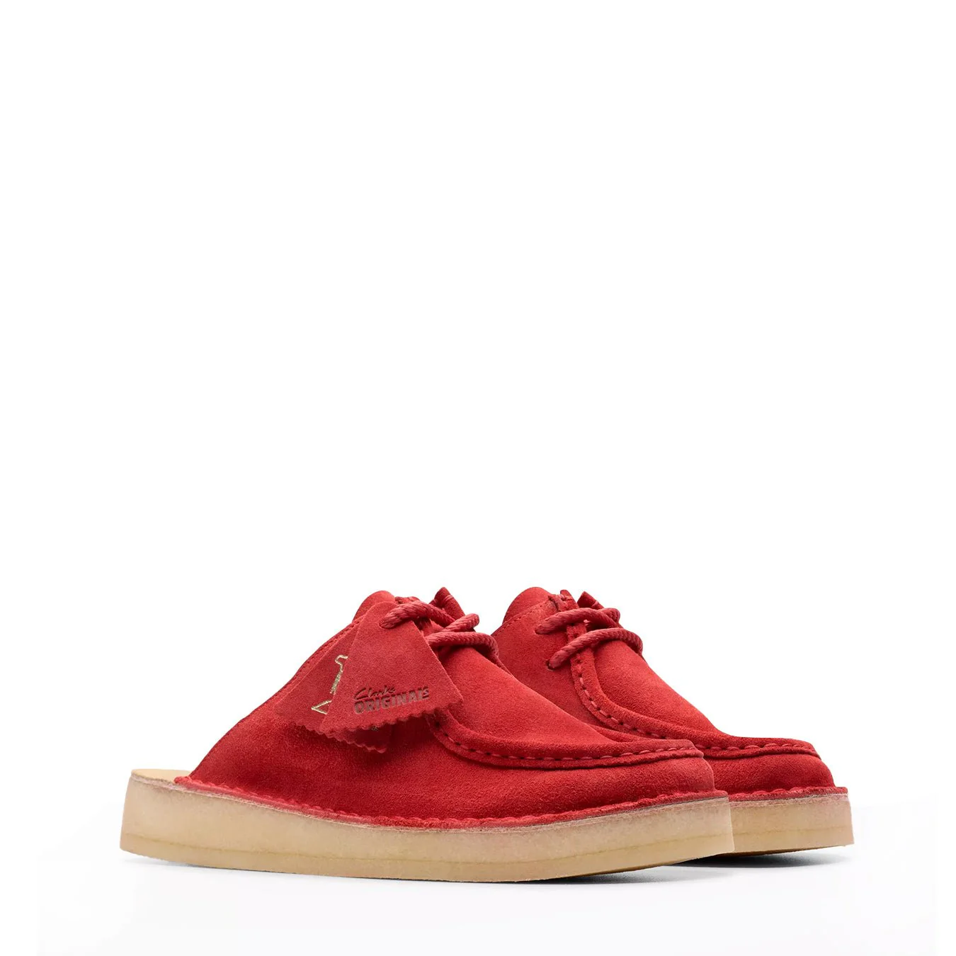 Clarks Originals Womens DSRT Nomad Mule Red Suede - Image 2