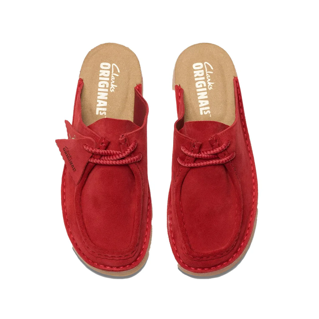 Clarks Originals Womens DSRT Nomad Mule Red Suede - Image 4
