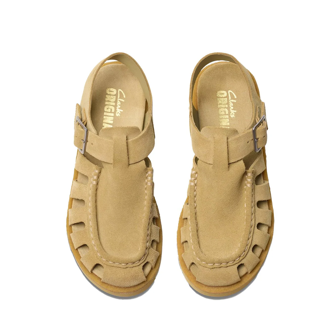 Clarks Originals Womens Meadow Buckle Dark Maple Suede - Image 3
