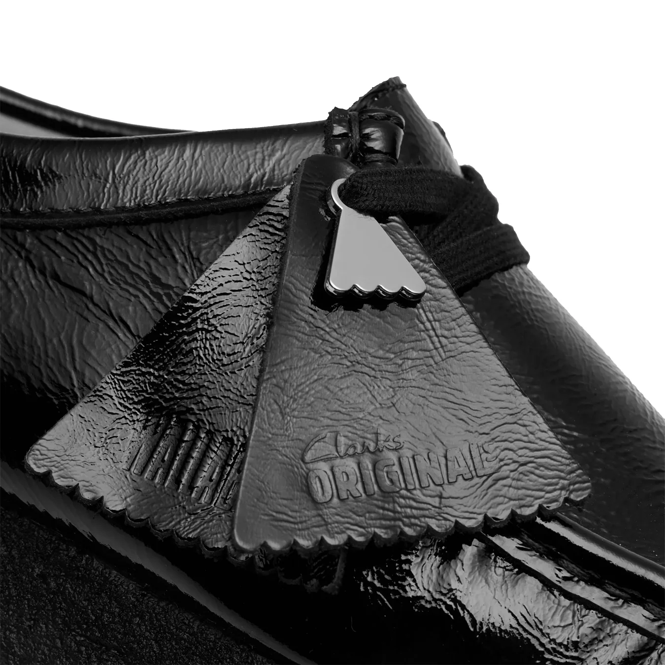 Clarks Originals Womens Wallabee Black Patent - Image 6