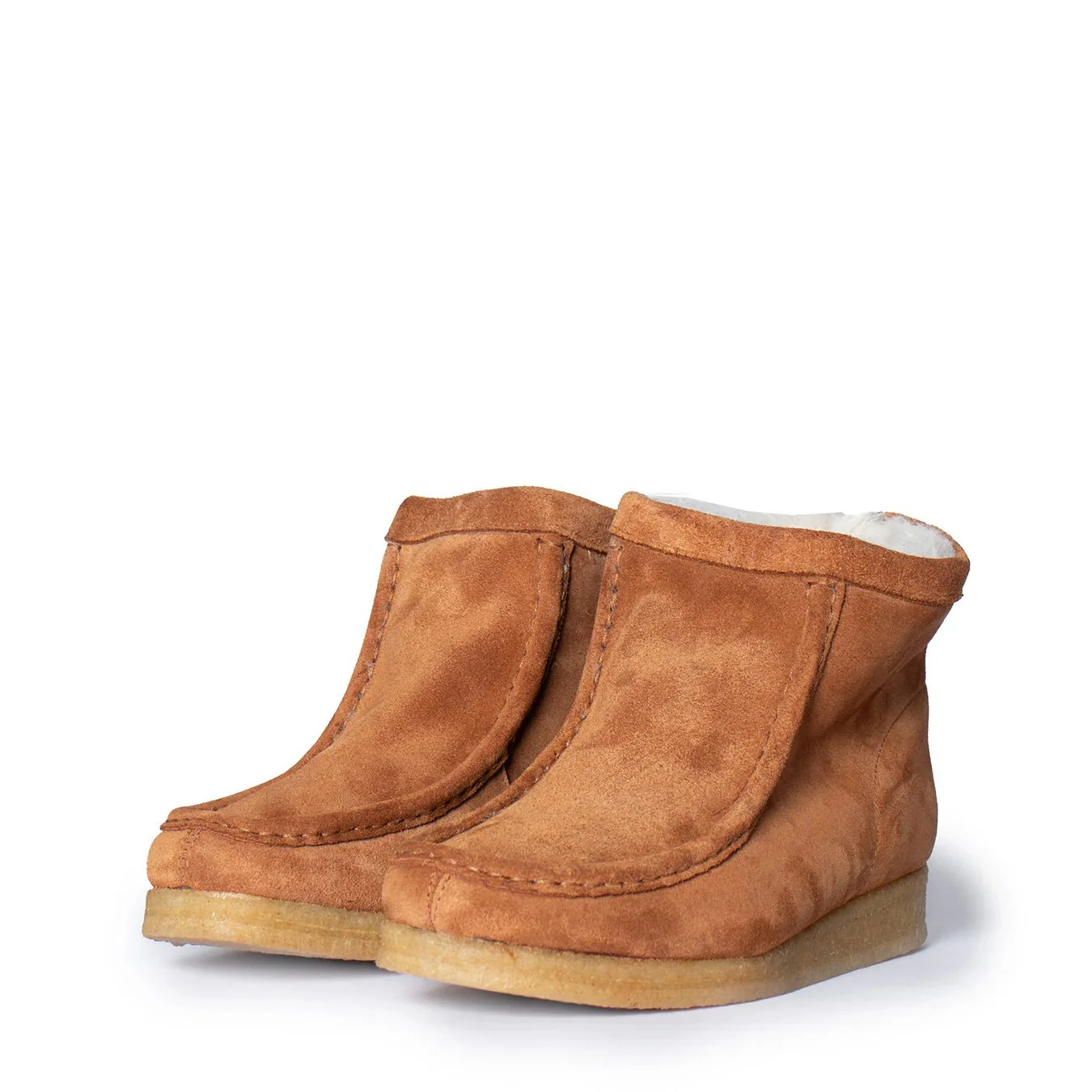 Clarks Originals Womens Wallabee Hi Boot Caramel WLined - Image 3