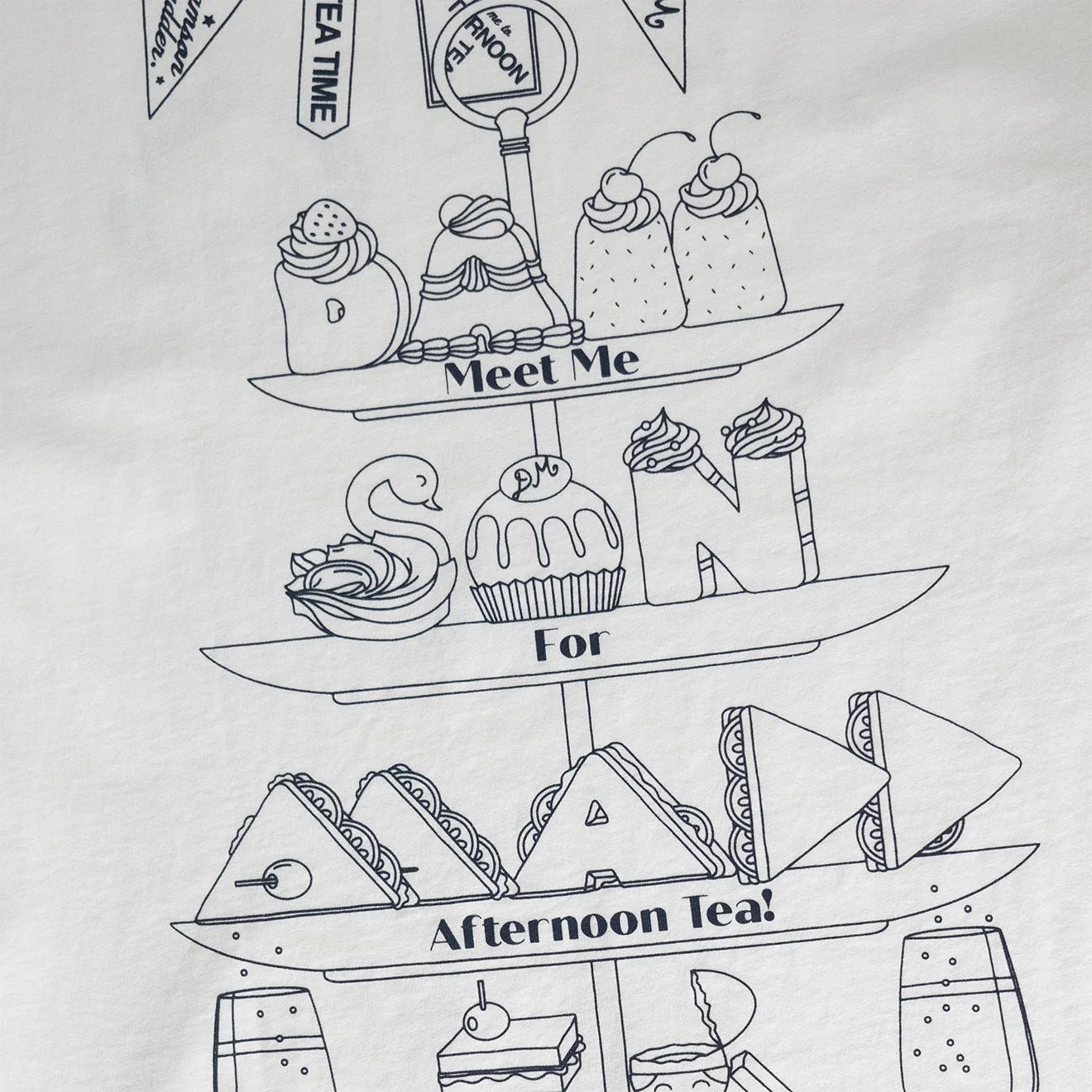 Damson Madder Afternoon Tea Boyfriend Tee White - Image 3