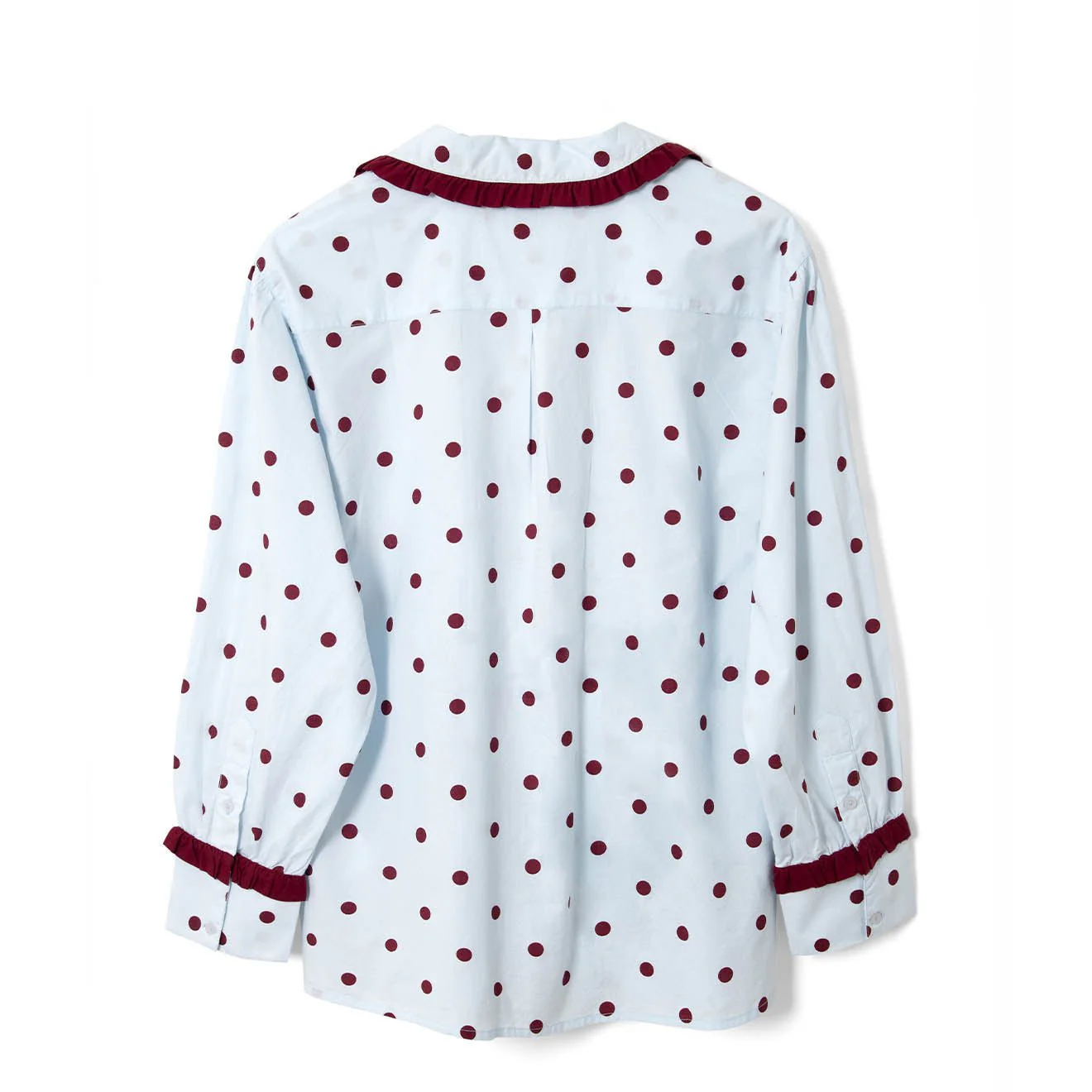 Damson Madder Antonella Pyjama Set Polka Dot Blue - Image 4
