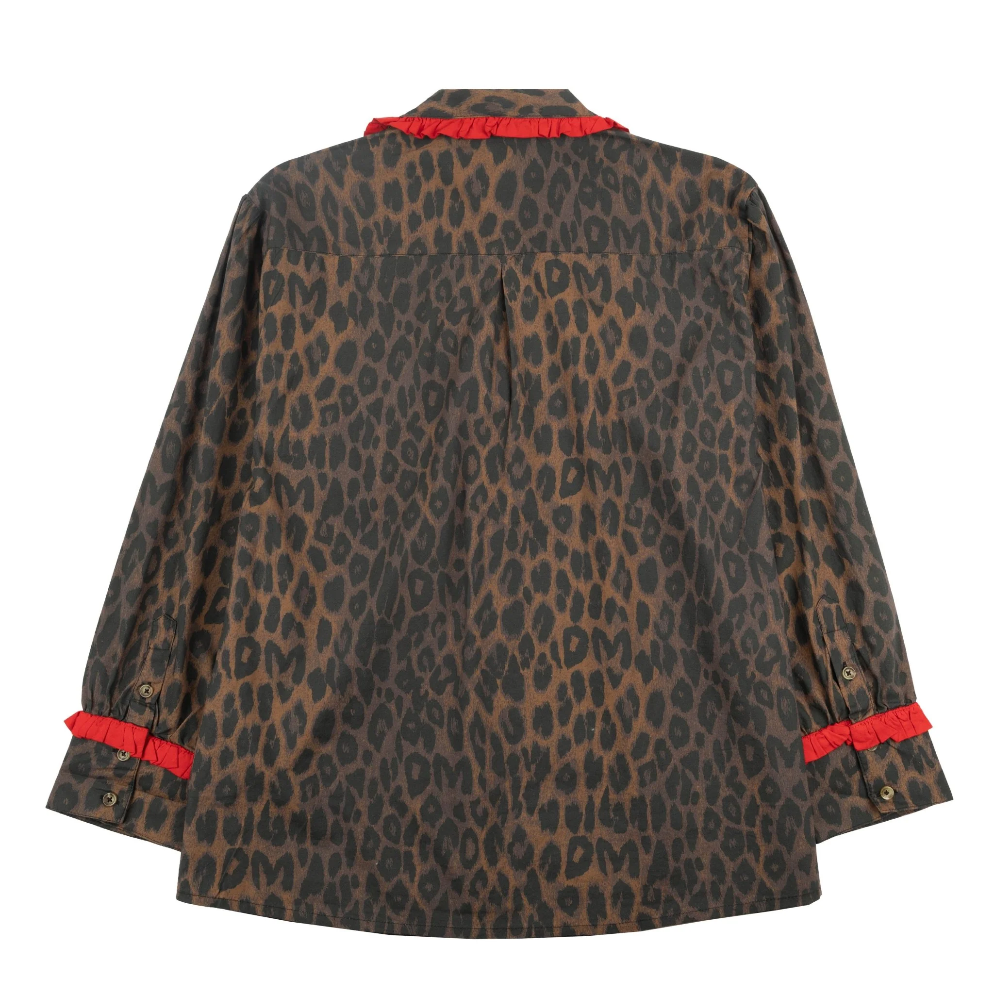 Damson Madder Antonia Pyjama Set Dark Leopard / Red - Image 4