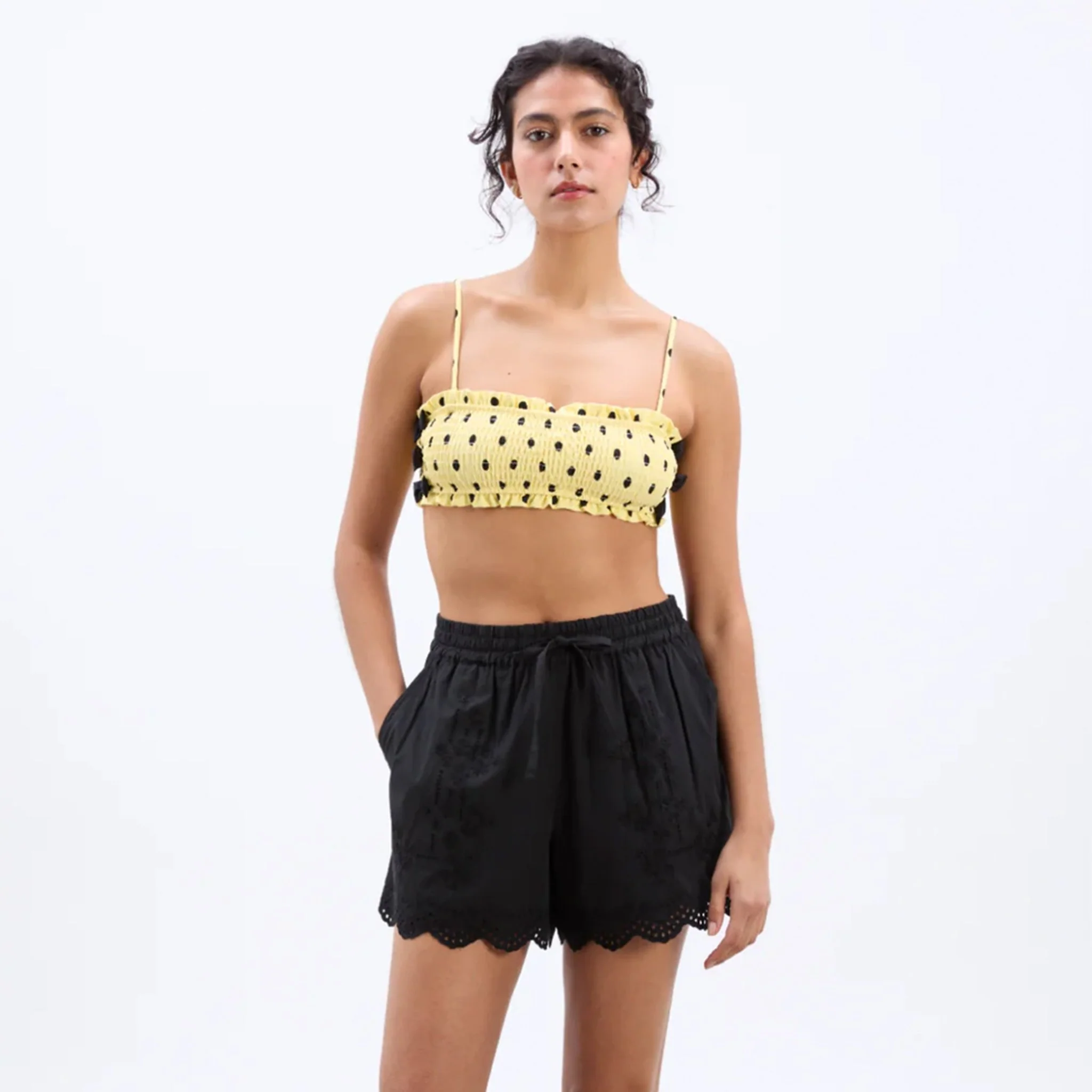 Damson Madder Blondey Shorts Black Embroidery - Image 4
