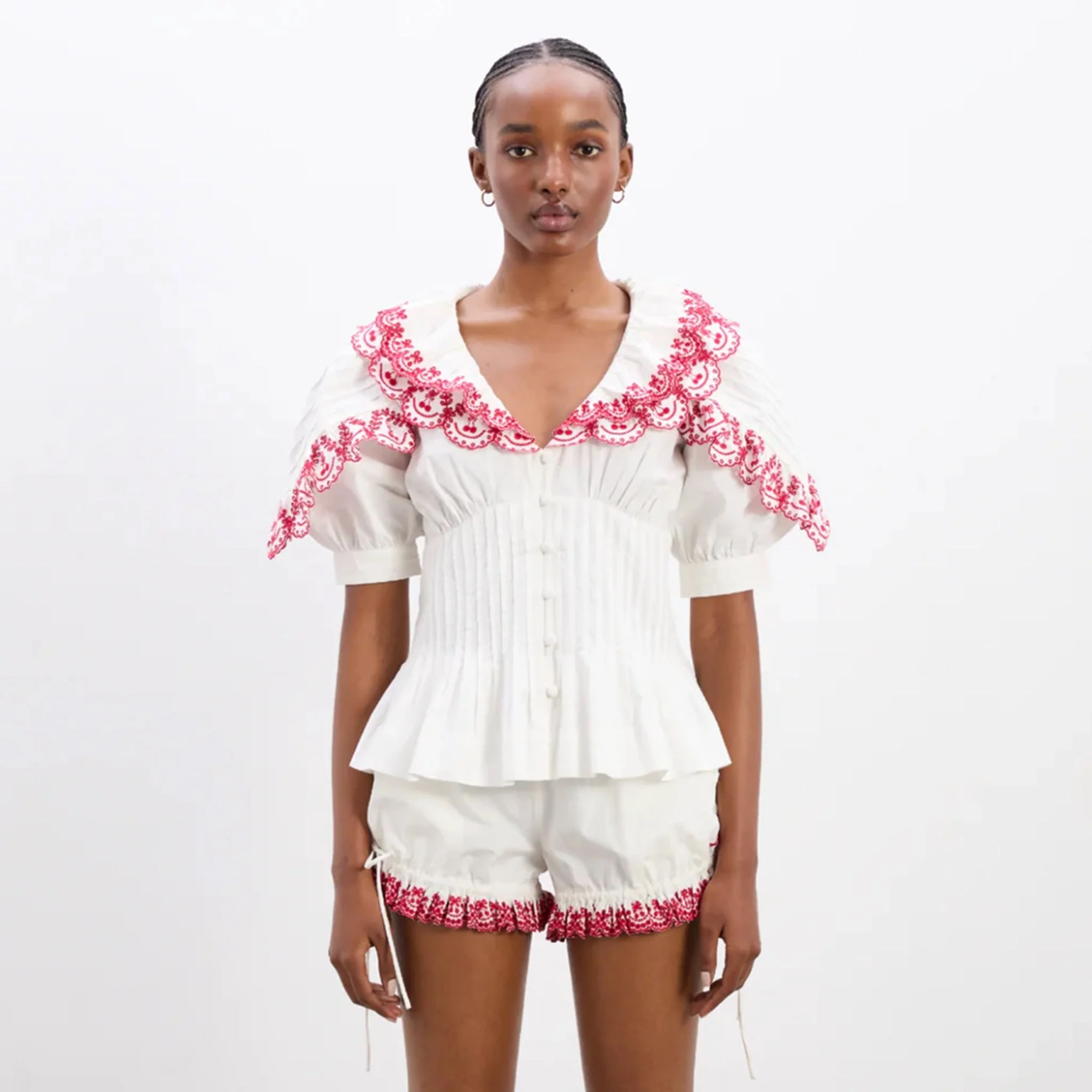 Damson Madder Caroline Blouse Cherries - Image 3