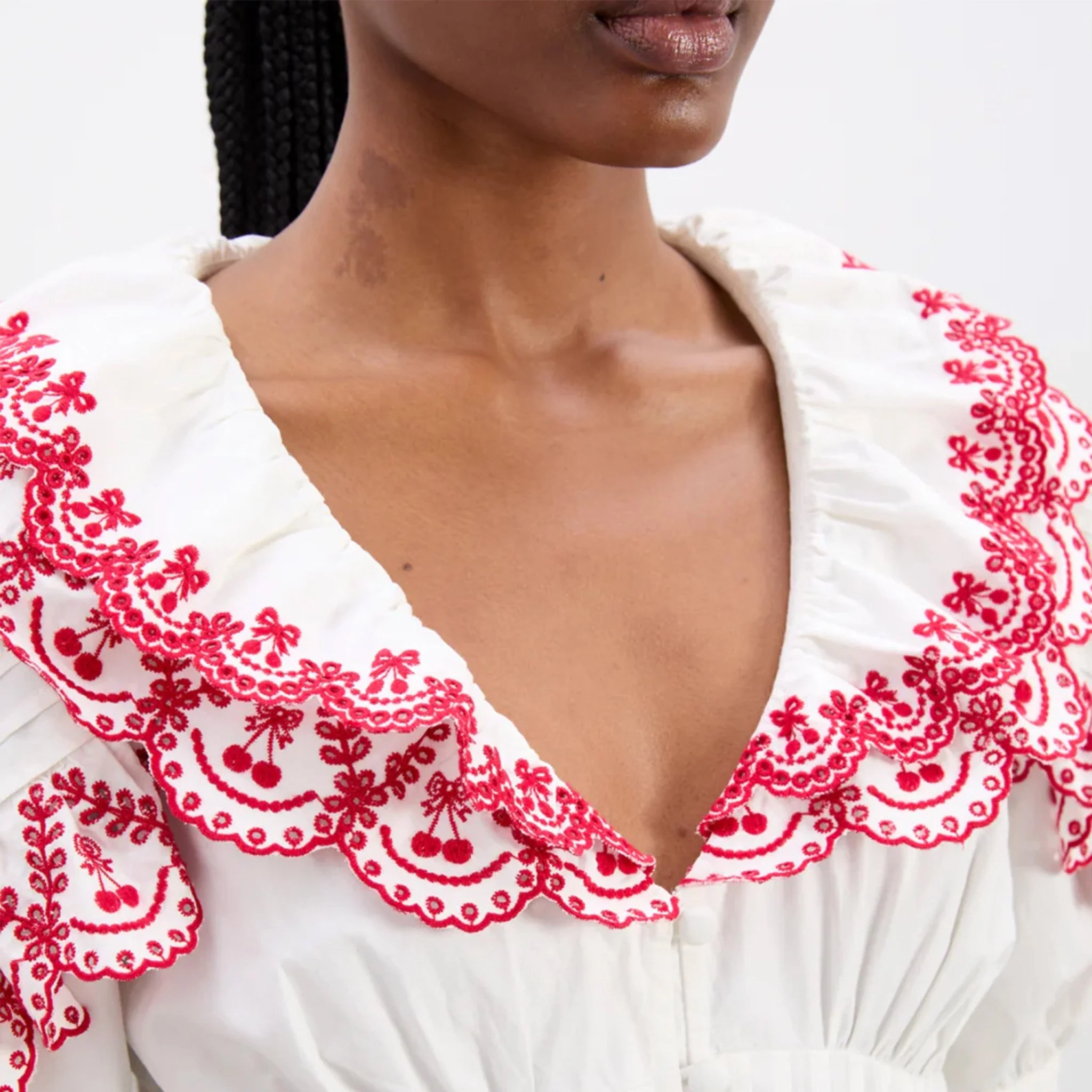 Damson Madder Caroline Blouse Cherries - Image 4