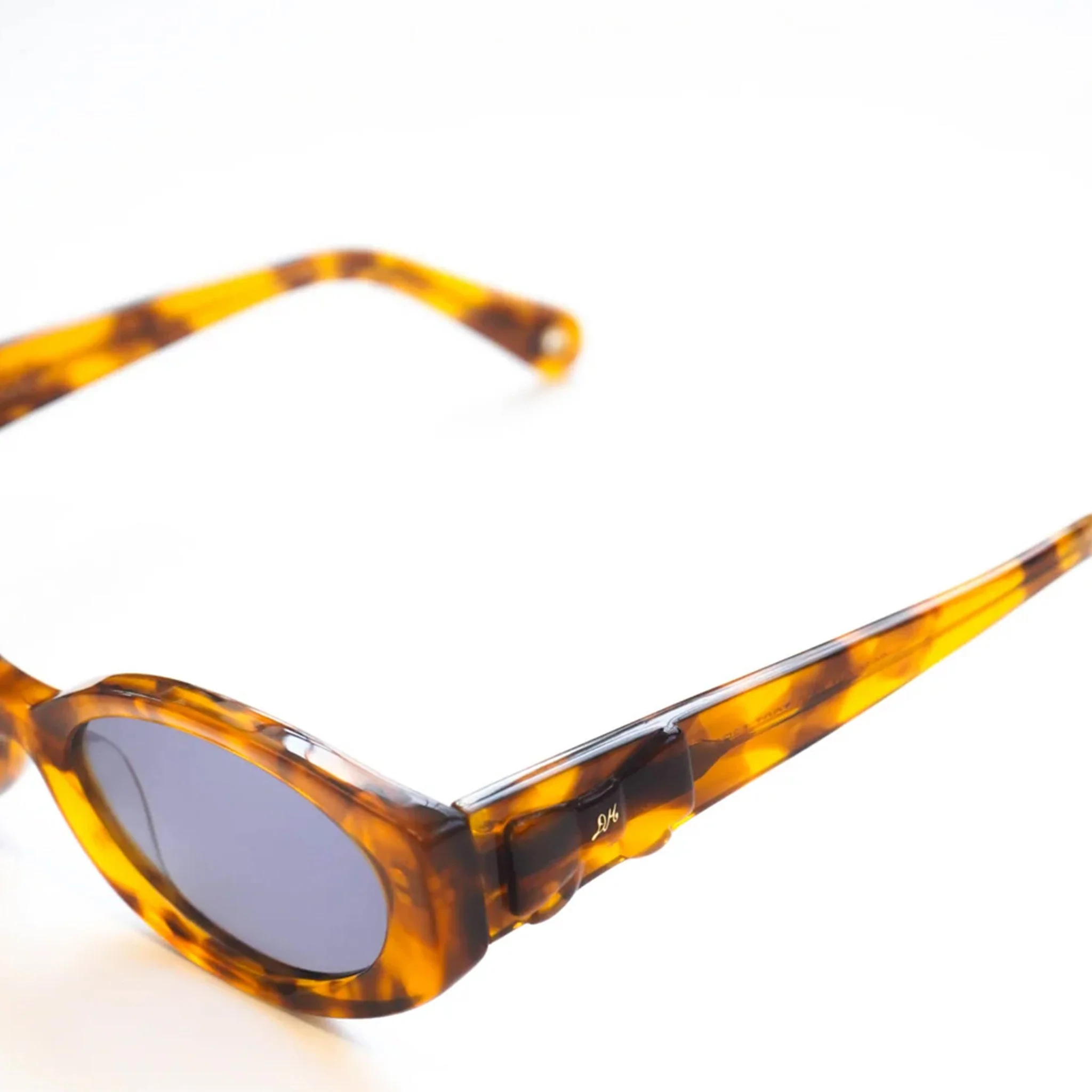 Damson Madder Catty Oval Sunglasses With Bow Detail Tort - Image 2