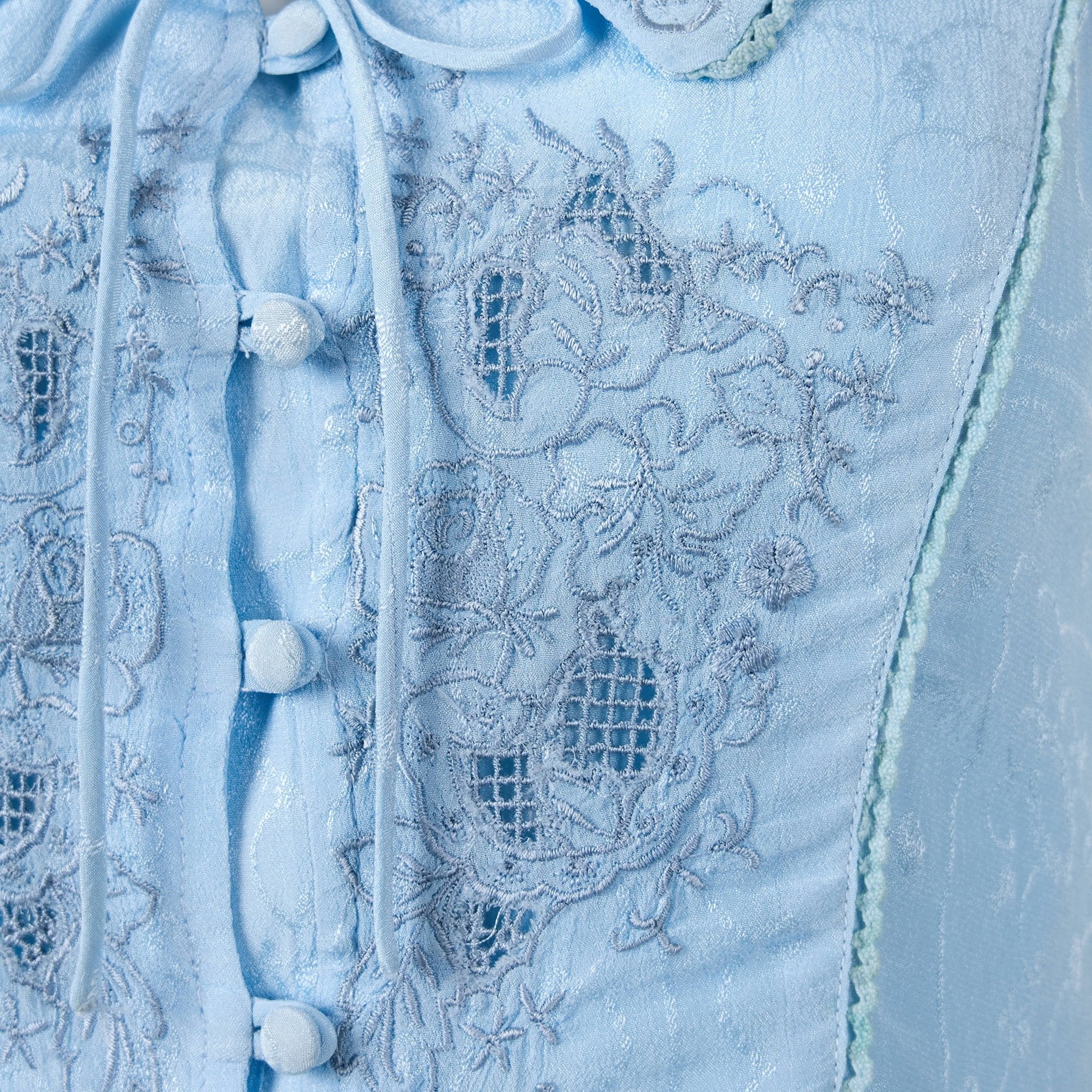 Damson Madder Charlotte Cami Blue Monika Jacquard - Image 3