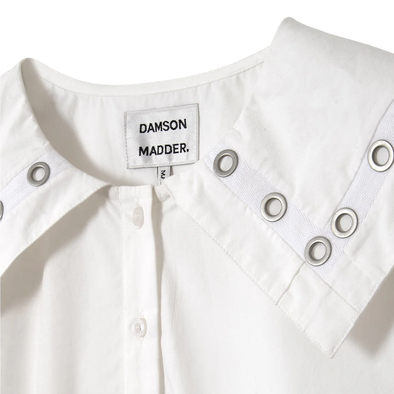 Damson Madder Cyrus Eyelet Blouse White - Image 3