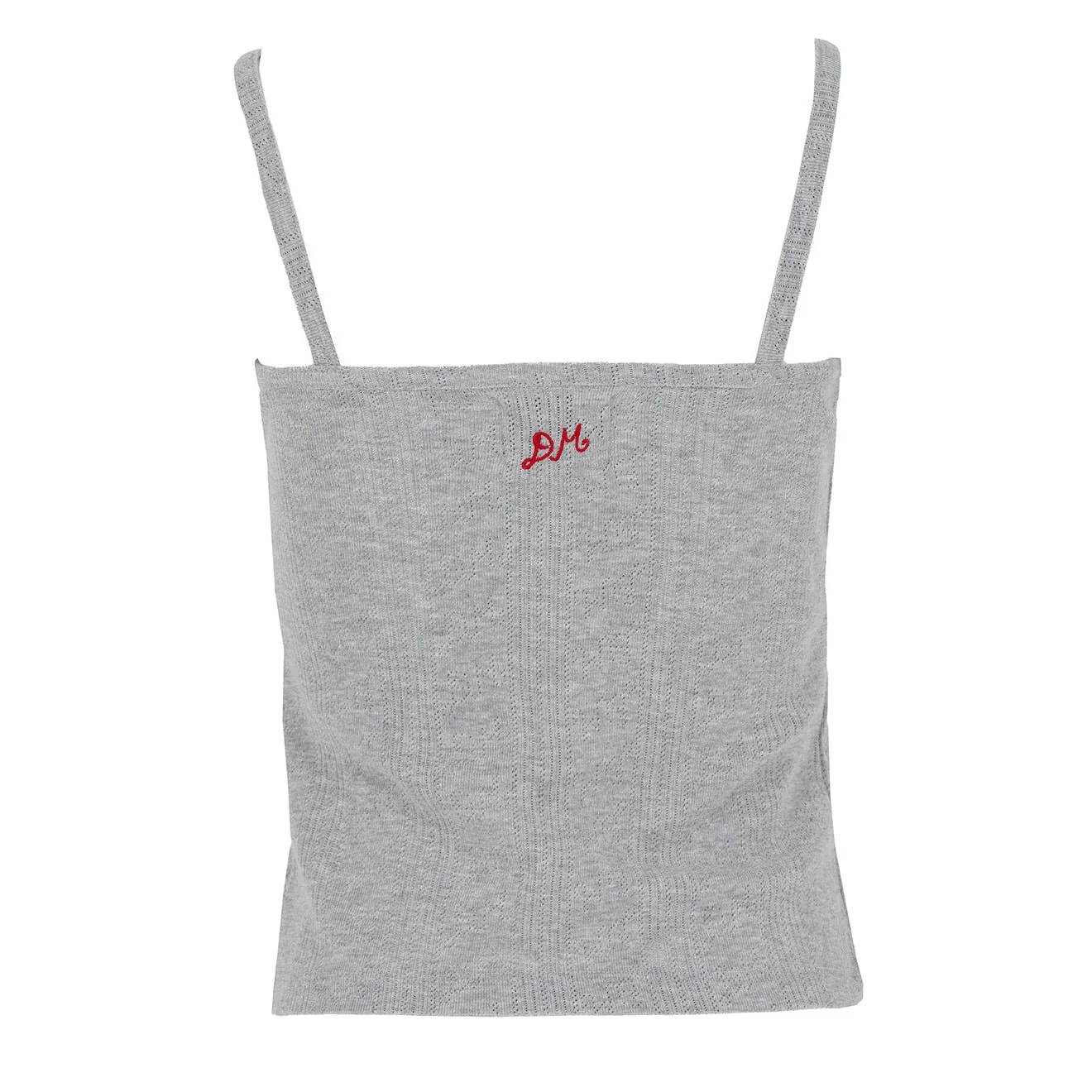 Damson Madder Dove Pointelle Strappy Cami Grey - Image 2