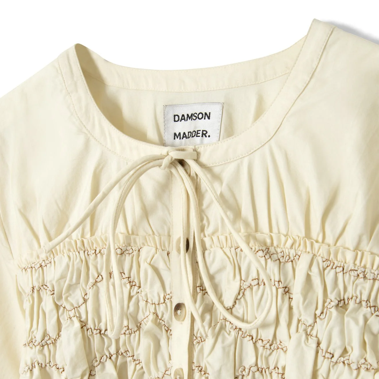 Damson Madder Elliana Smocked Cardi Butter Smocked - Image 4