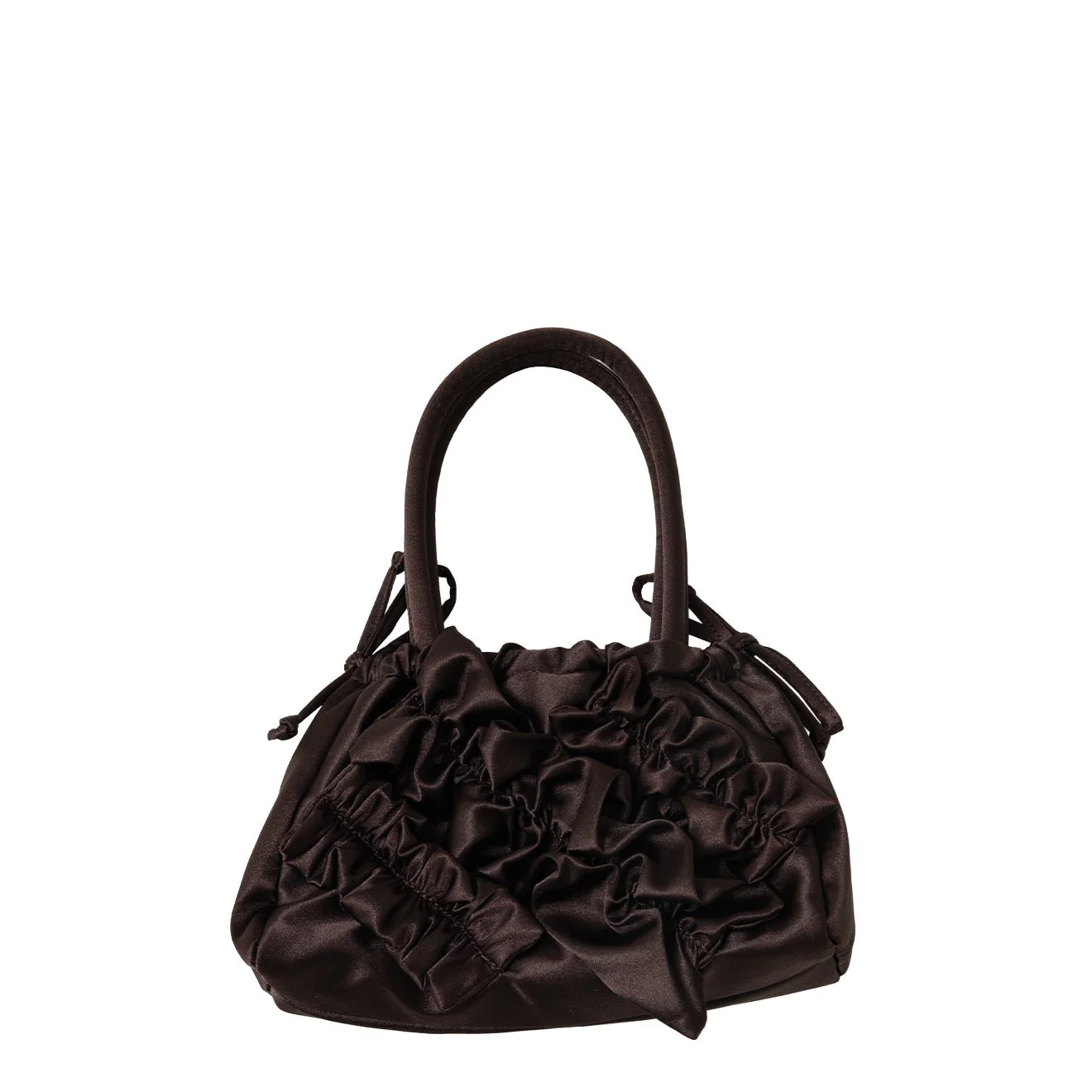 Damson Madder Frilly Alani Bag Coffee Bean Satin - Image 2
