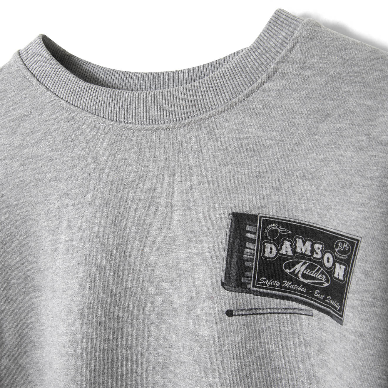 Damson Madder General Store Graphic Sweatshirt Grey Marl - Image 3