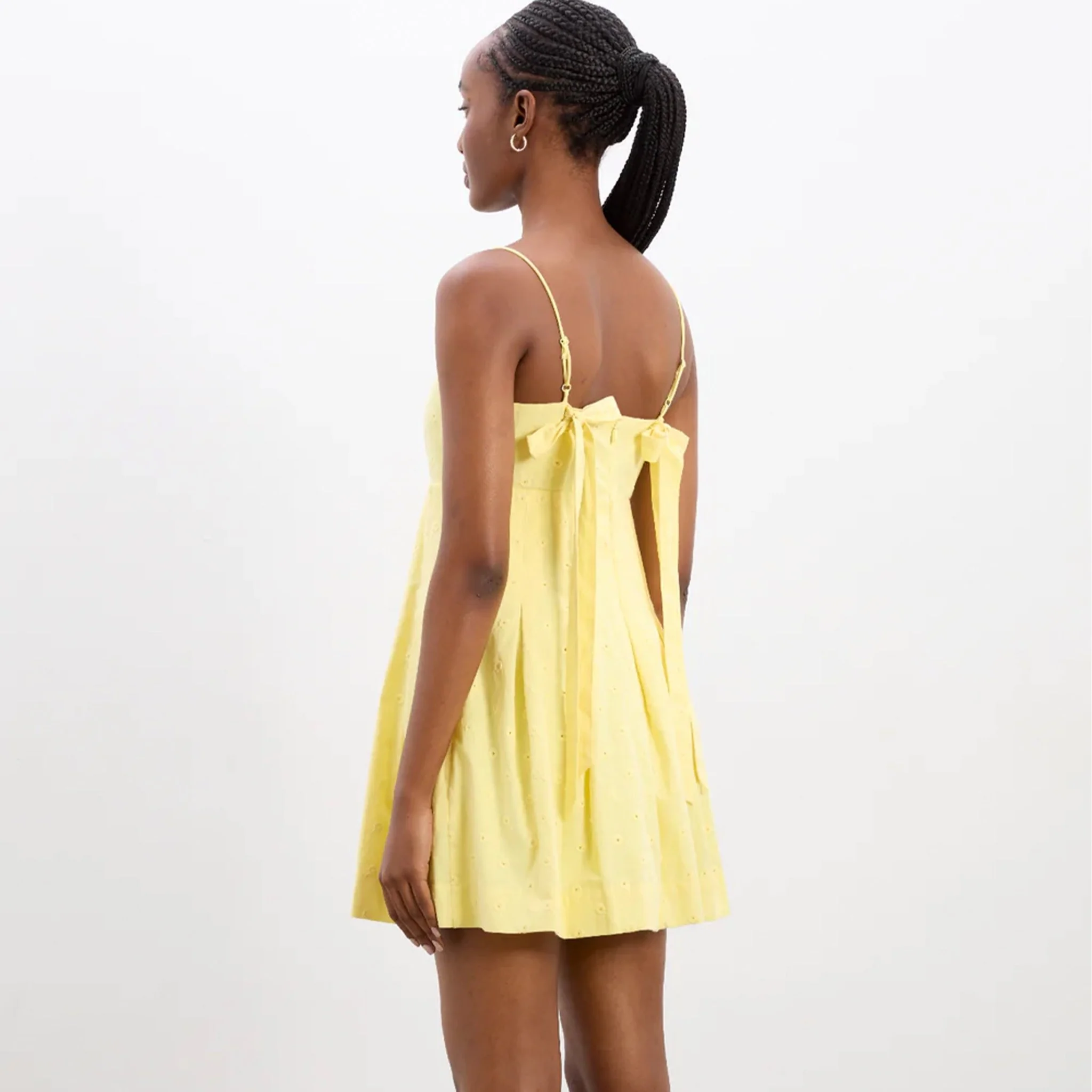Damson Madder Iris Mini Dress Butter Broderie - Image 5