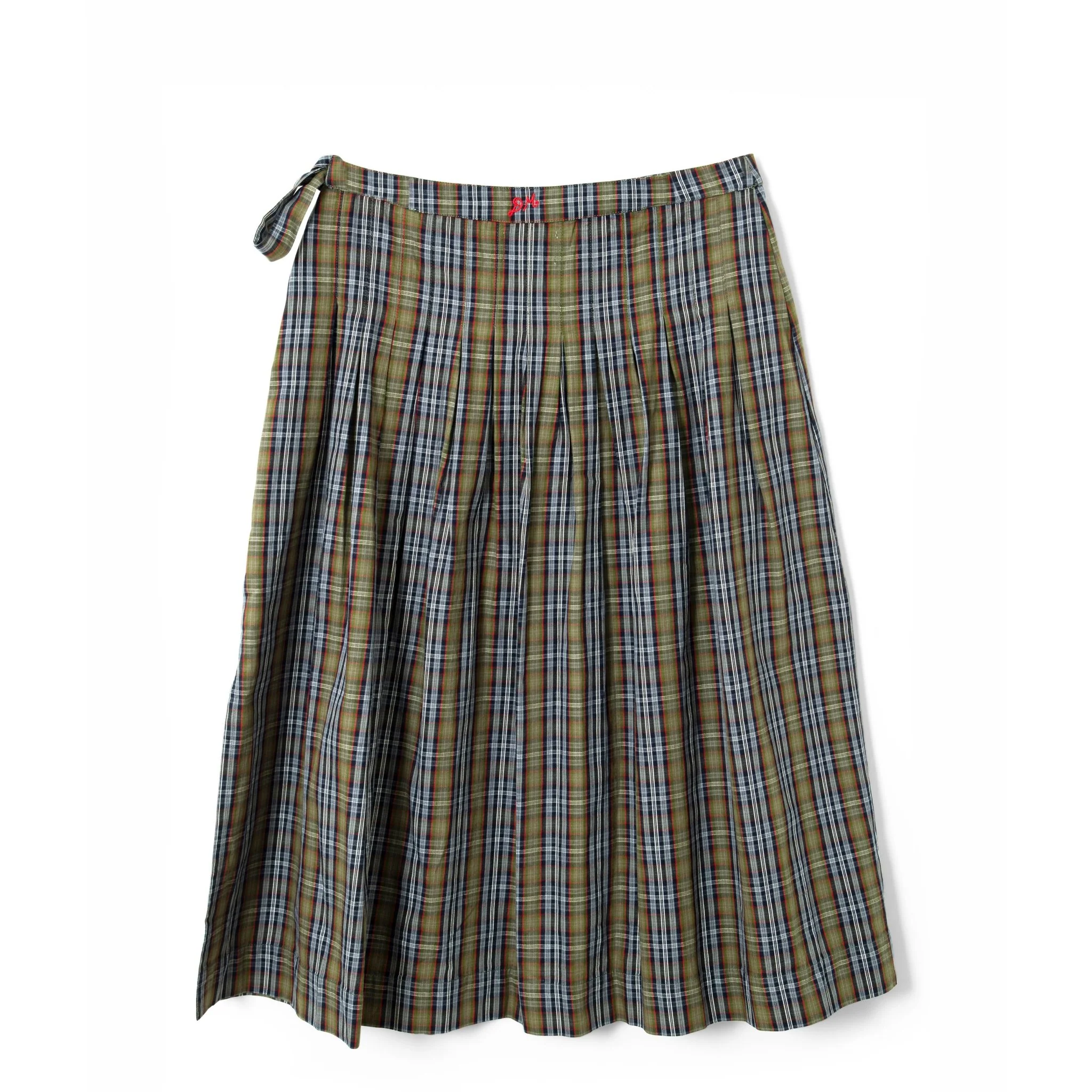 Damson Madder Josie Midi Skirt Multi Check - Image 2