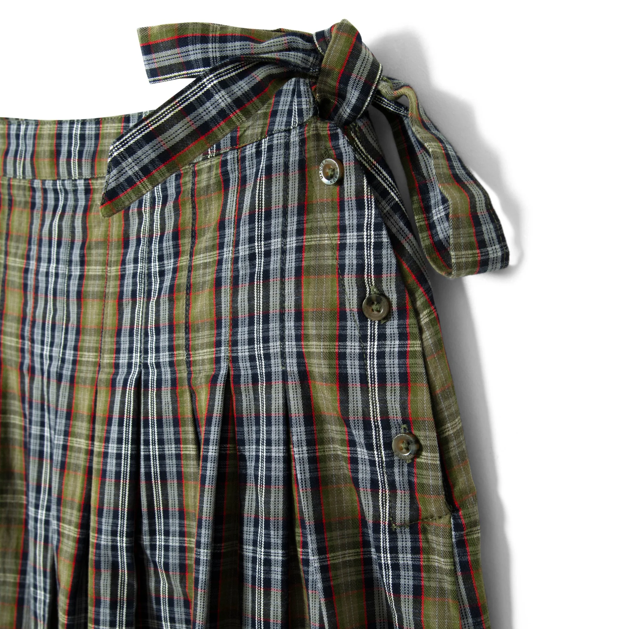Damson Madder Josie Midi Skirt Multi Check - Image 3