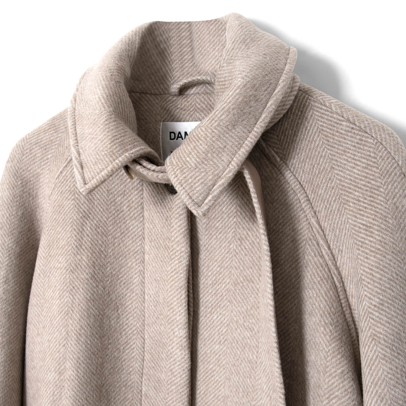 Damson Madder Jude Wool Coat Grey - Image 3