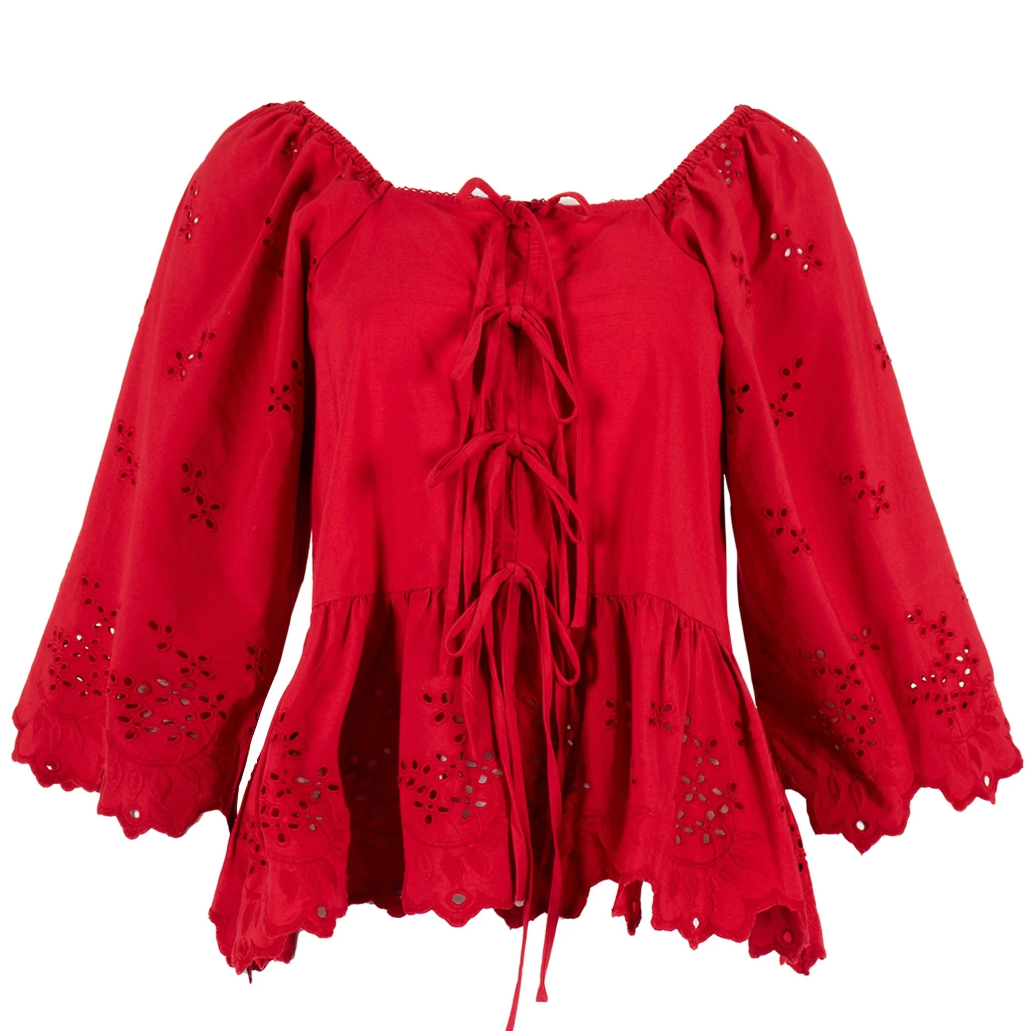 Damson Madder Lana Blouse Red Broderie