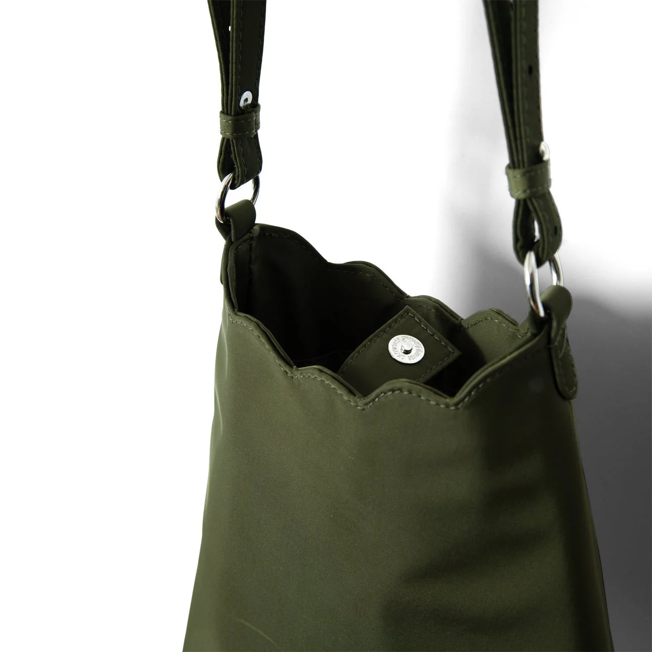 Damson Madder Lorelai Bag In Heavy Satin Olive - Image 4