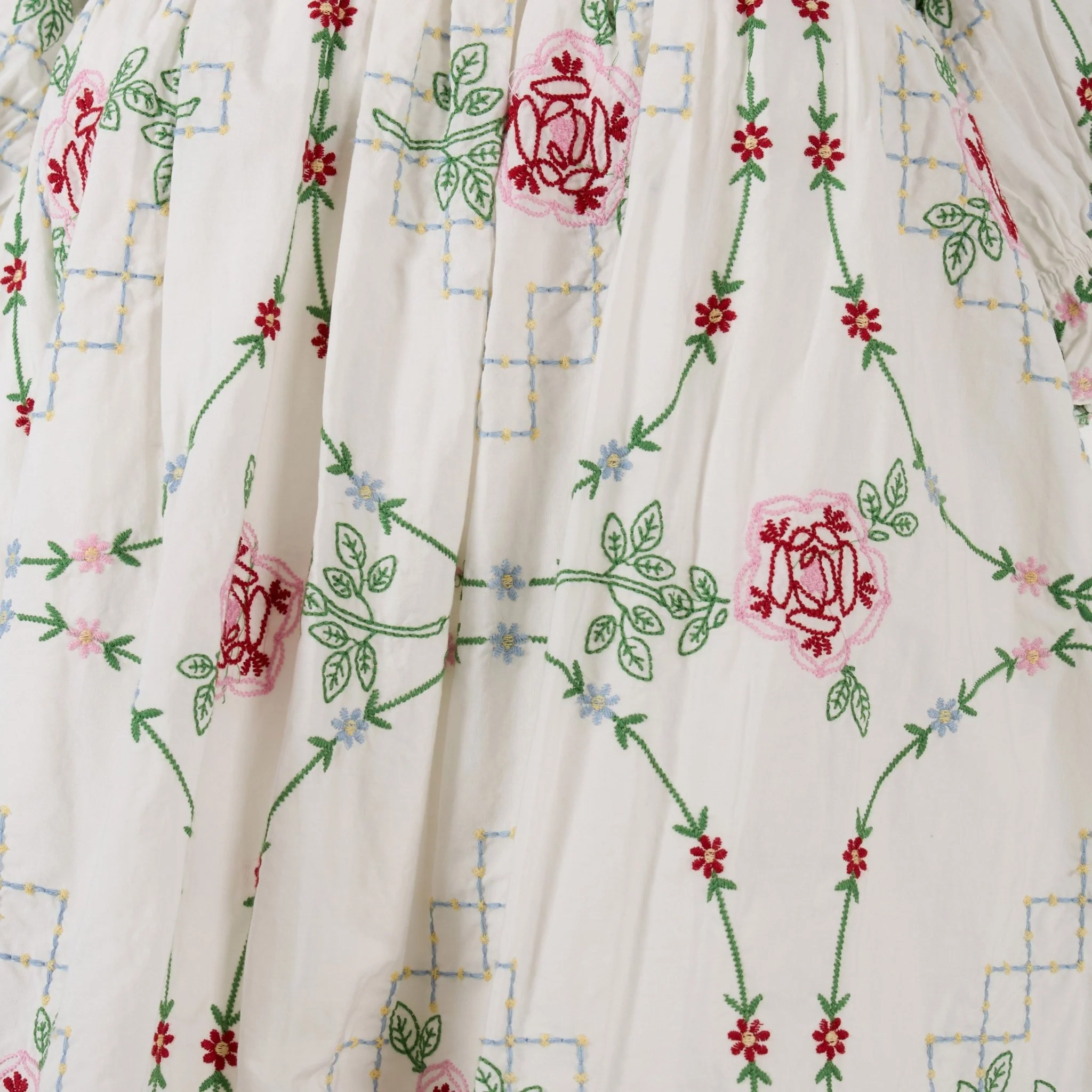 Damson Madder Lulu Mini Dress Rose Embroidery - Image 3