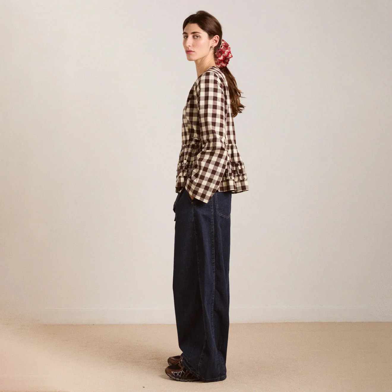 Damson Madder Madison Blouse Butter Gingham - Image 5