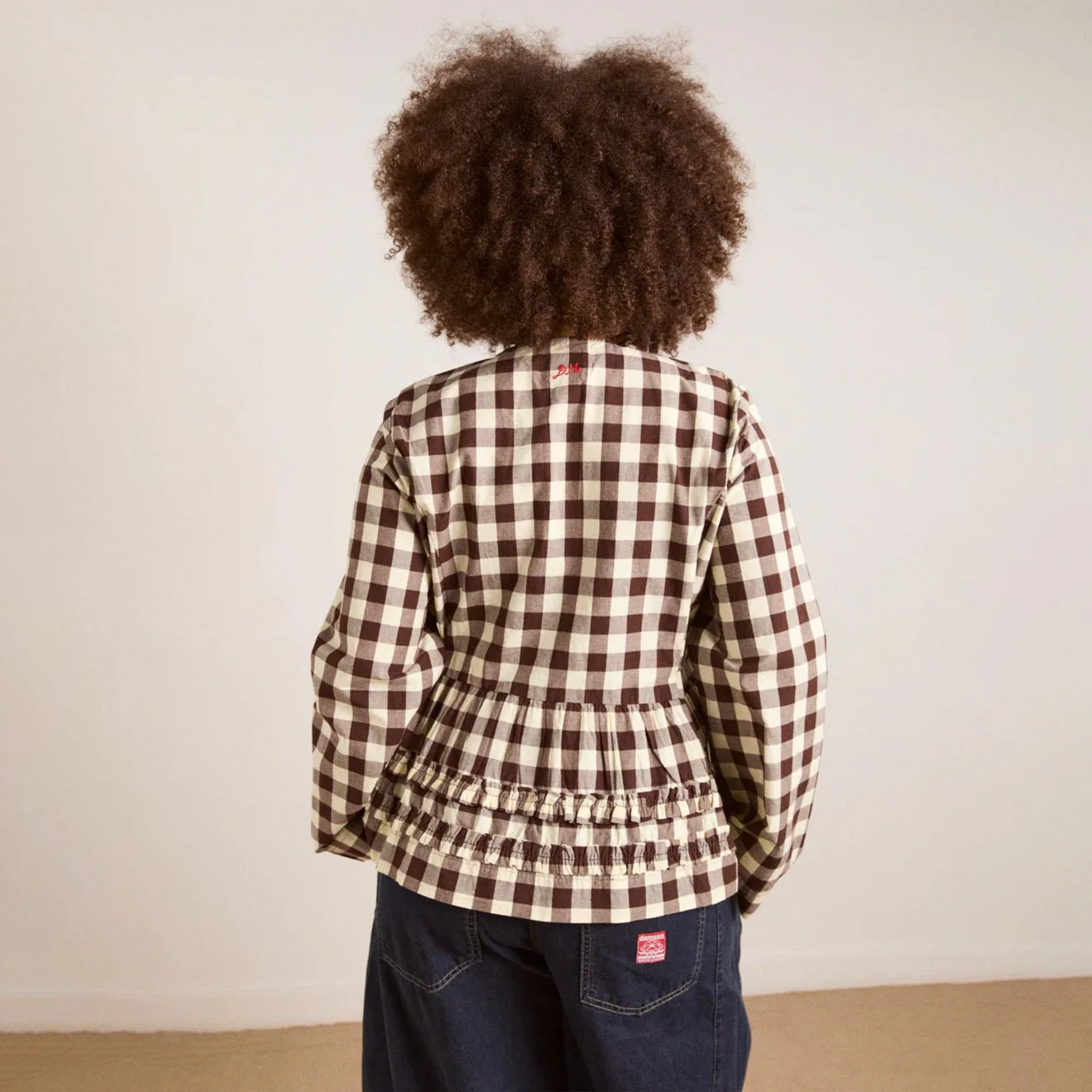 Damson Madder Madison Blouse Butter Gingham - Image 8