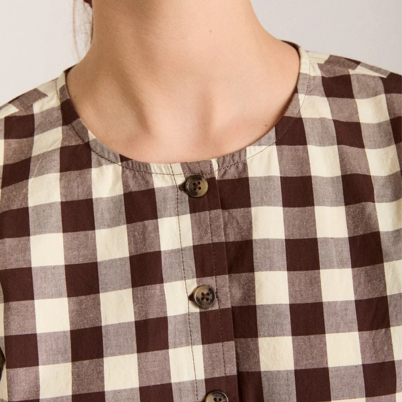 Damson Madder Madison Blouse Butter Gingham - Image 9