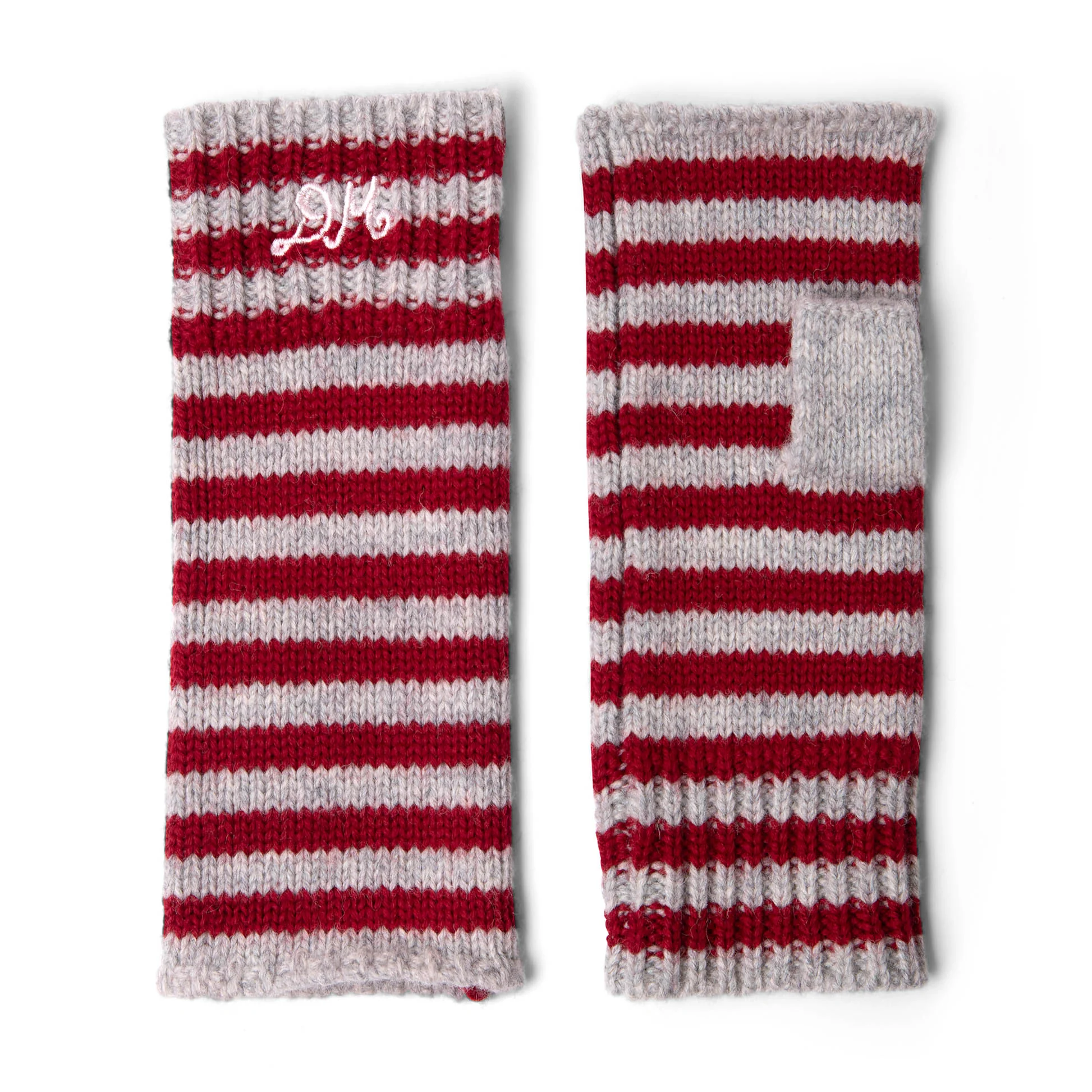 Damson Madder Mittens Red / Burg Stripe