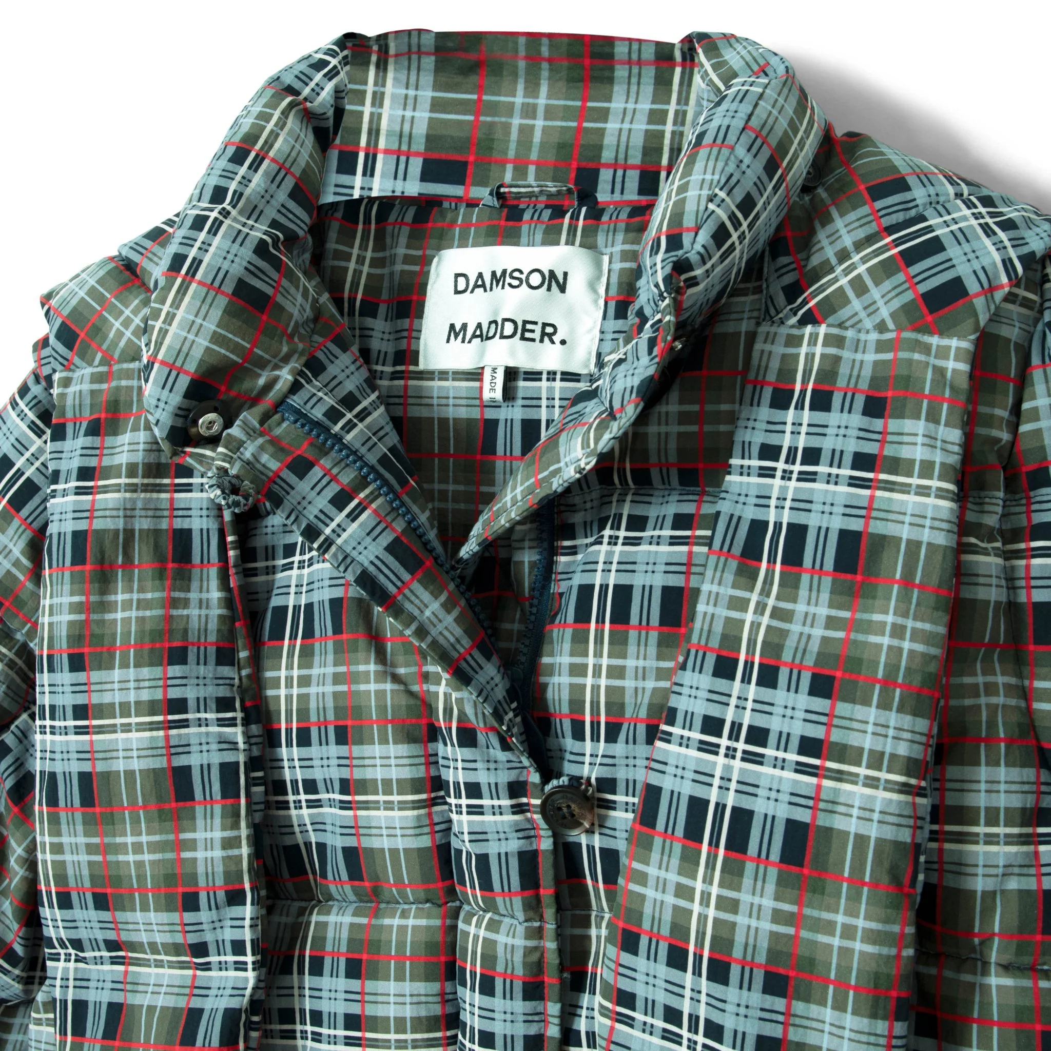 Damson Madder Pearl Hooded Puffer Multi Check - Image 4