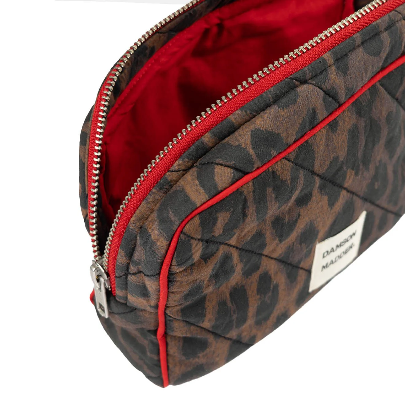 Damson Madder Quitled Make Up Bag Dark Leopard - Image 3