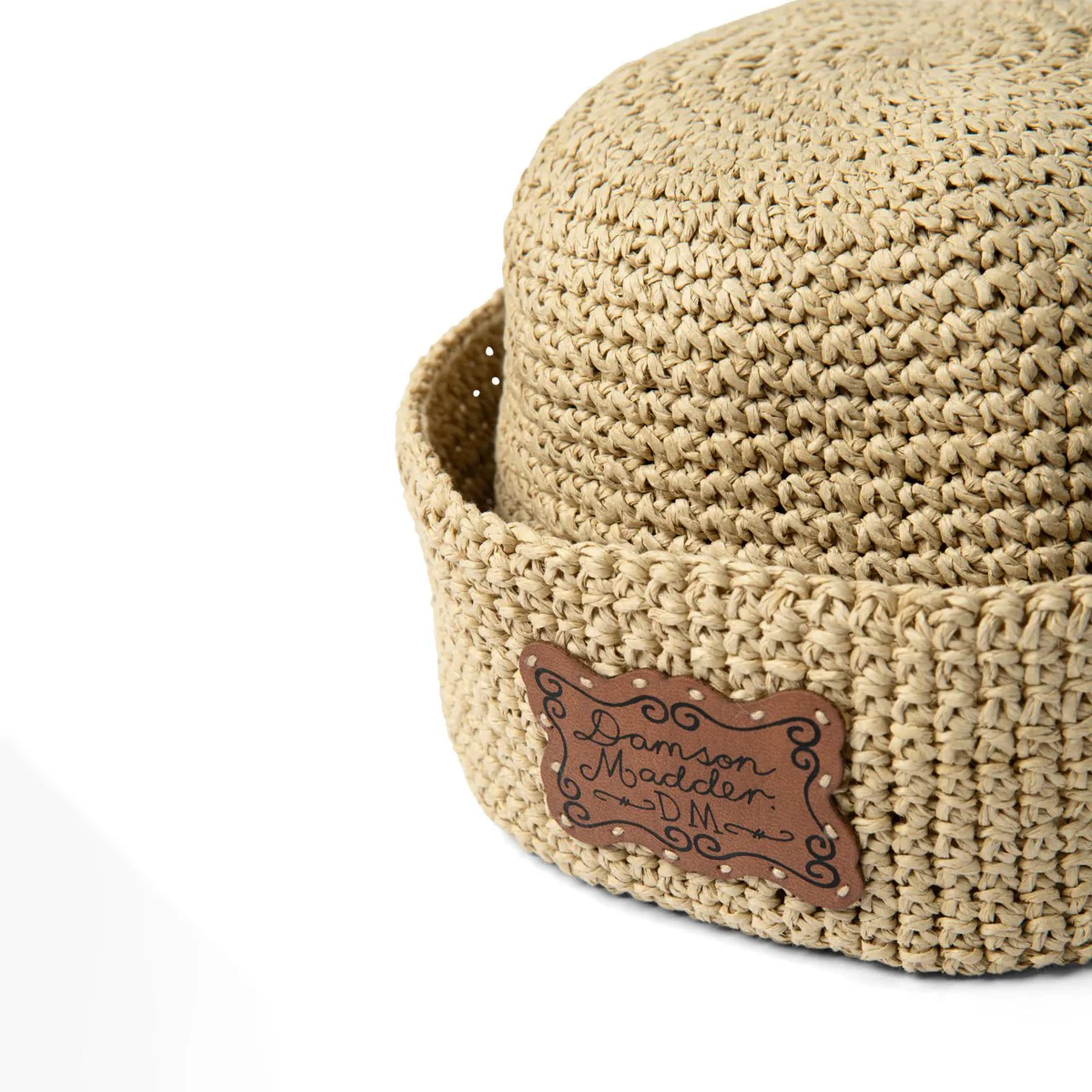 Damson Madder Raffia Sailor Hat Natural - Image 4