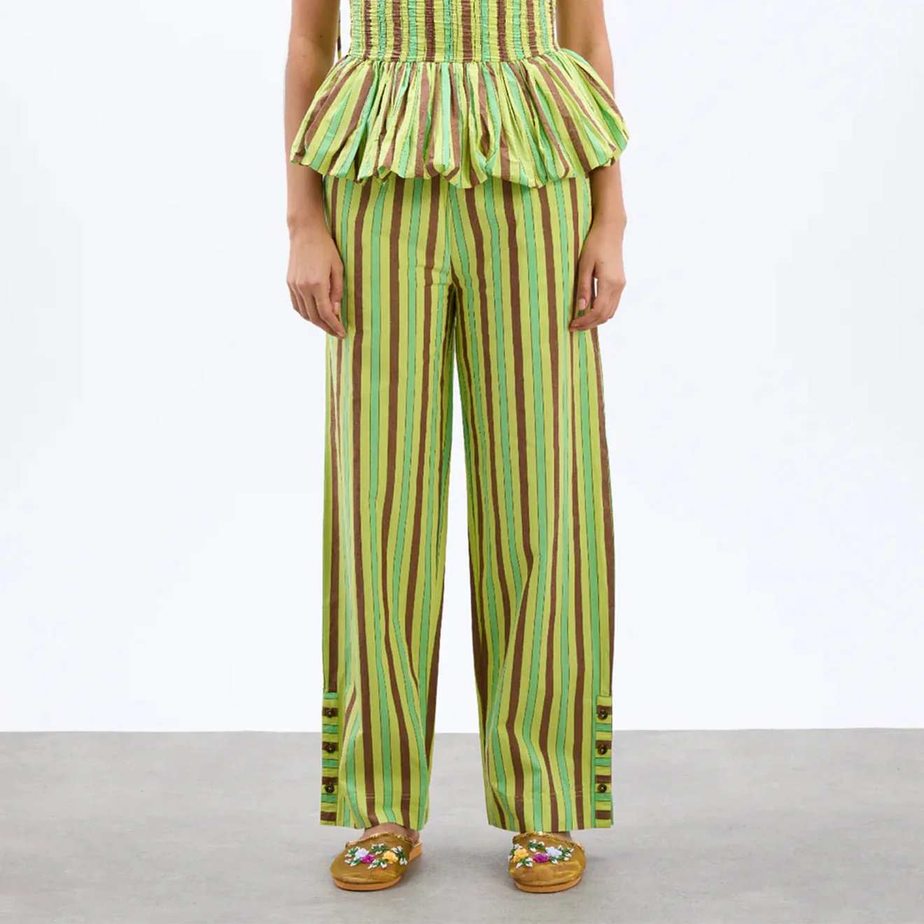 Damson Madder Ritik Trousers Tropical Business Stripe - Image 4