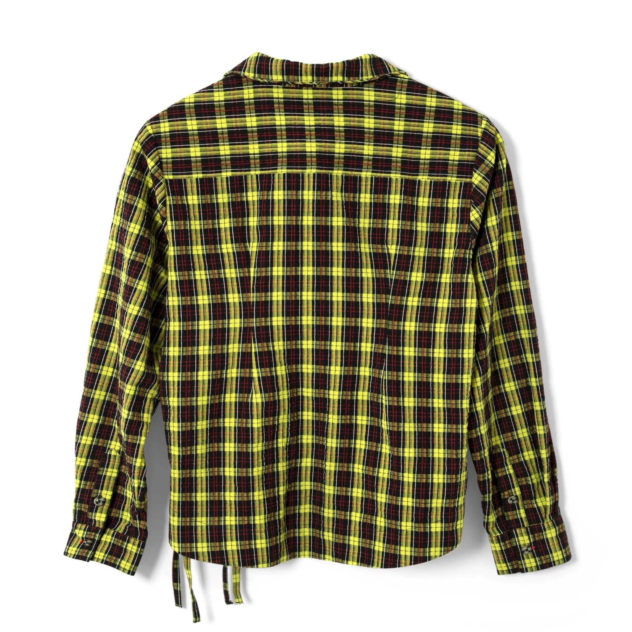 Damson Madder Robyn Shirt With Removable Tie Yellow Check - Image 2