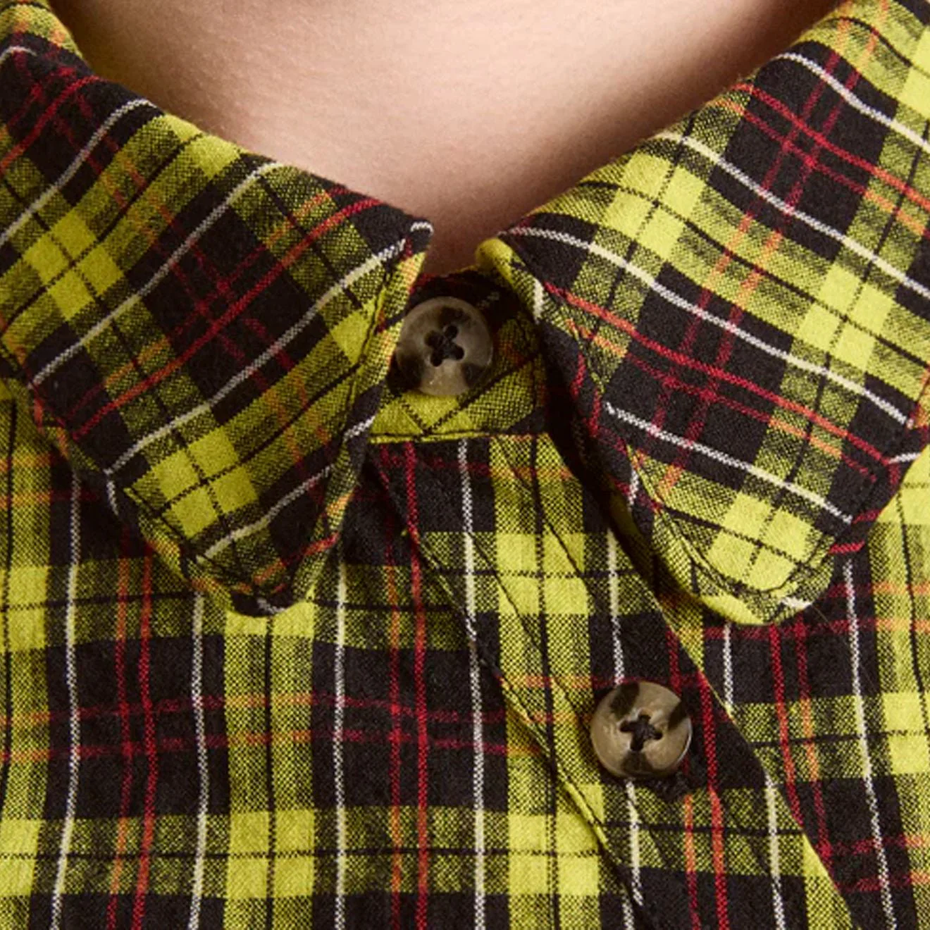 Damson Madder Robyn Shirt With Removable Tie Yellow Check - Image 5