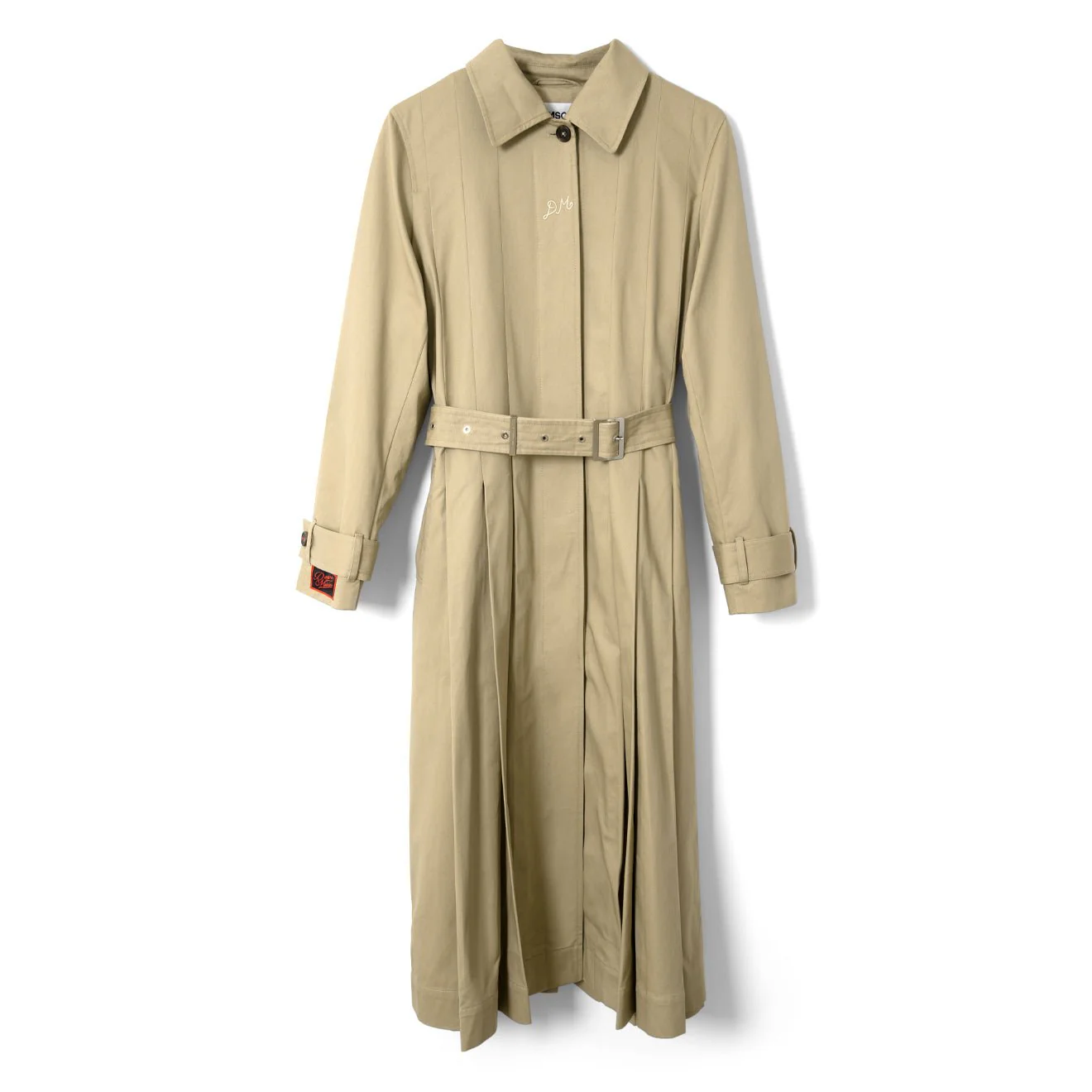 Damson Madder Sofia Pleated Trench Light Stone