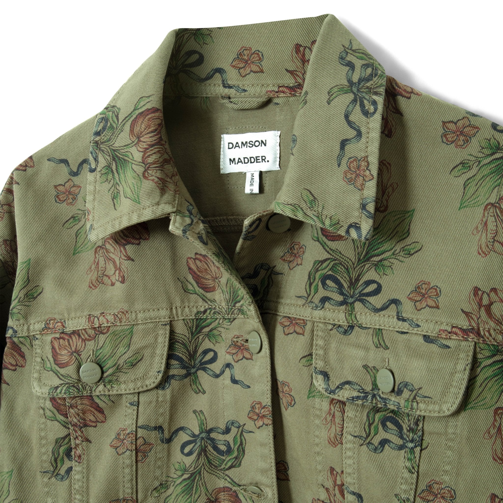 Damson Madder Stacia Jacket Overdye Tulip Khaki - Image 3